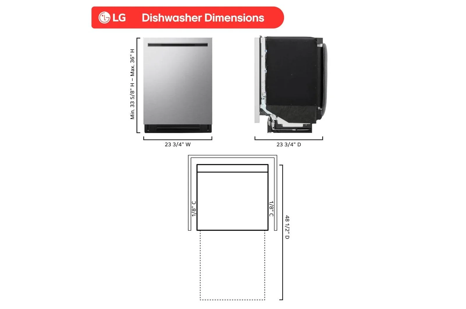 Lg LDNPH753S Smart FlushFit™ Top Control Dishwasher with 1-Hour Wash & Dry, QuadWash® Pro, TrueSteam® and Dynamic Heat Dry™ w/AutoVent Dry™ - Image 2