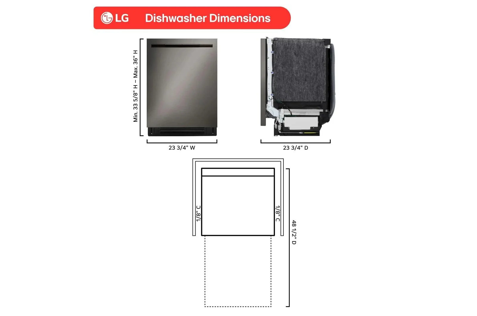 Lg LDNPM545D Smart FlushFit™ Top Control Dishwasher with 1-Hour Wash & Dry, QuadWash® Pro, and Dynamic Heat Dry™ w/AutoVent Dry™ - Image 2