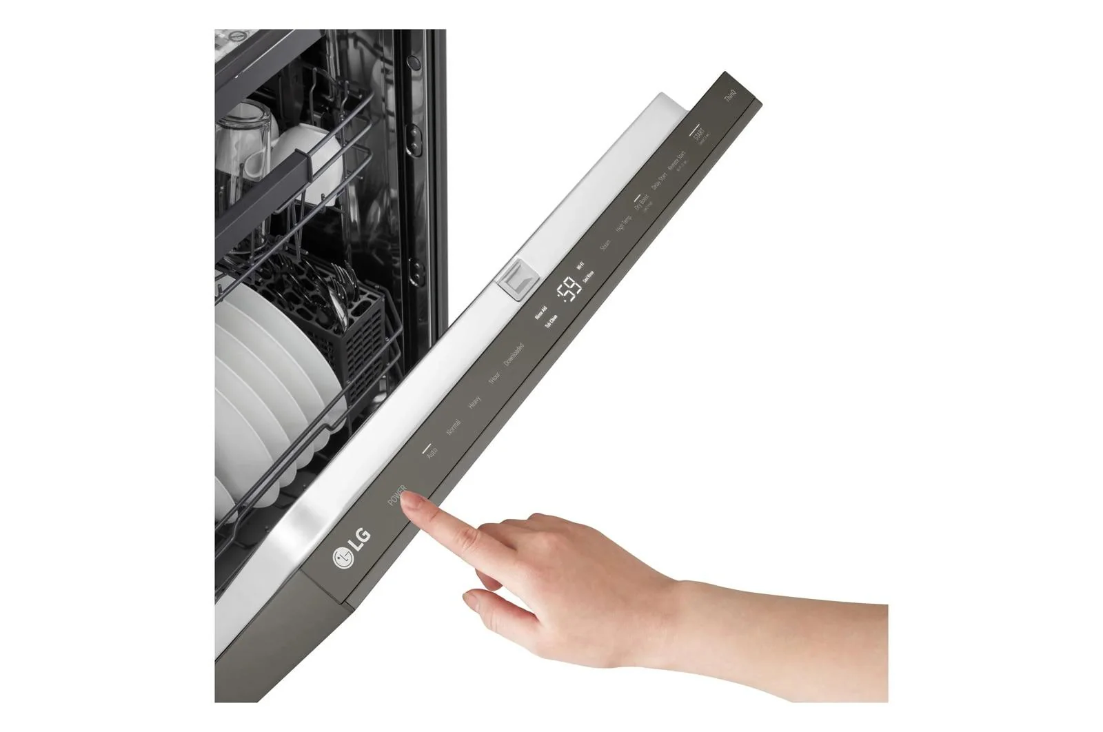Lg LDNPM545D Smart FlushFit™ Top Control Dishwasher with 1-Hour Wash & Dry, QuadWash® Pro, and Dynamic Heat Dry™ w/AutoVent Dry™ - Image 9