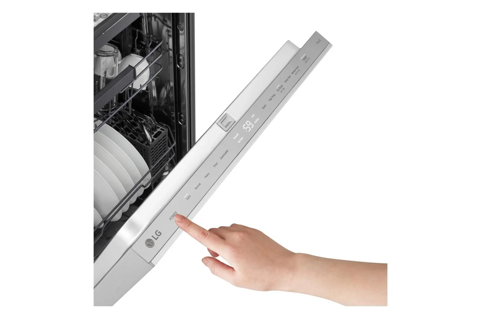 Lg LDNPM545S Smart FlushFit™ Top Control Dishwasher with 1-Hour Wash & Dry, QuadWash® Pro, and Dynamic Heat Dry™ w/AutoVent Dry™ - Image 9