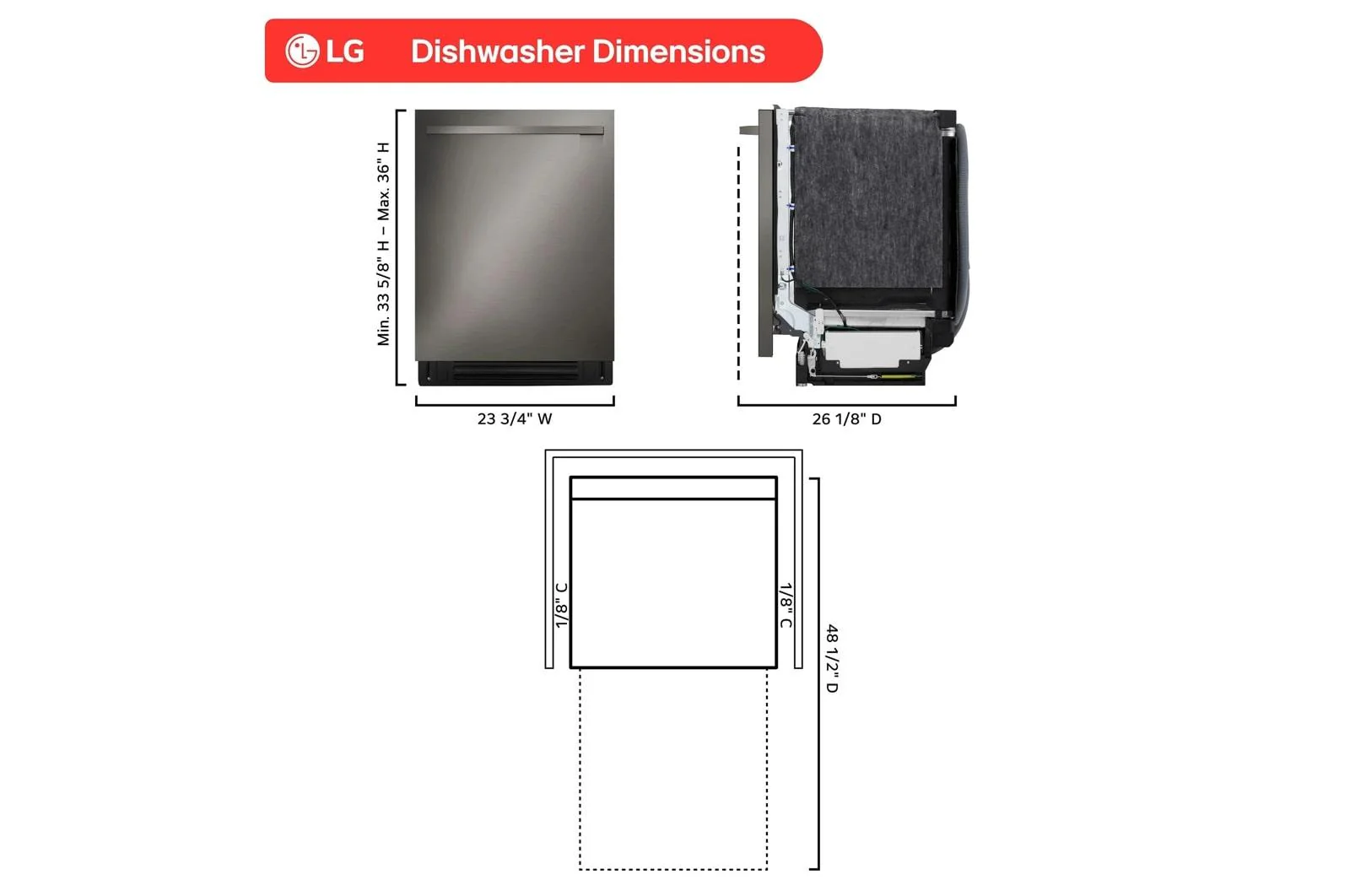 Lg LDNTM545D Smart FlushFit™ Top Control Dishwasher with 1-Hour Wash & Dry, QuadWash® Pro, and Dynamic Heat Dry™ w/AutoVent Dry™ - Image 2