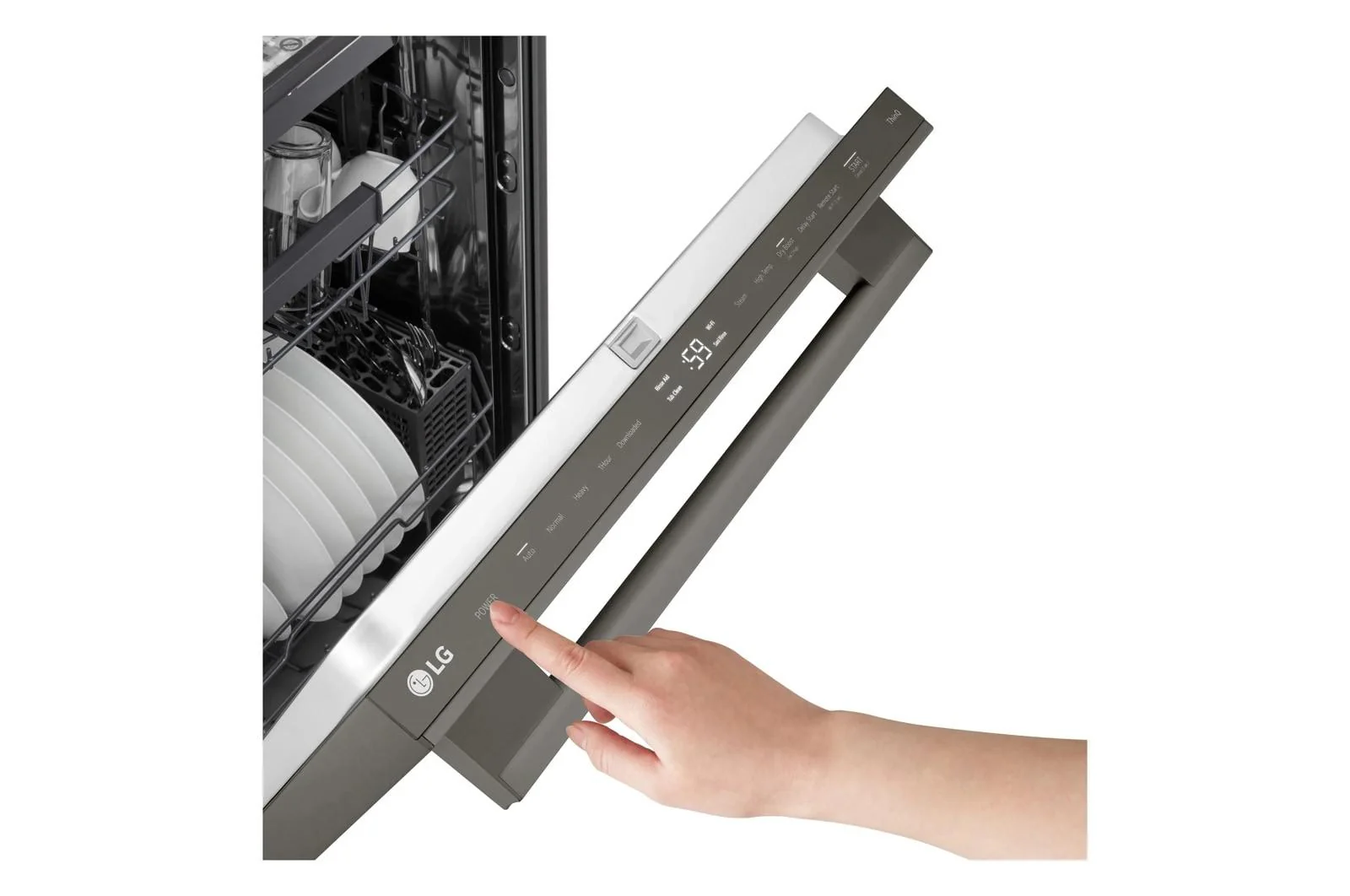 Lg LDNTM545D Smart FlushFit™ Top Control Dishwasher with 1-Hour Wash & Dry, QuadWash® Pro, and Dynamic Heat Dry™ w/AutoVent Dry™ - Image 5