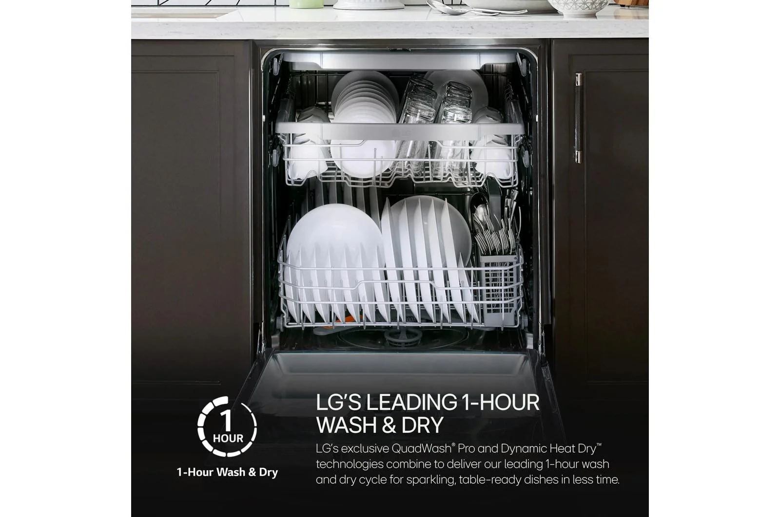 Lg LDTH555NS Top-Control Dishwasher with 1-Hour Wash & Dry, QuadWash® Pro, and Dynamic Heat Dry™ - Image 2