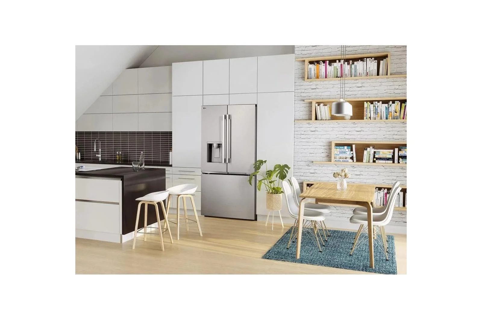 Lg LF24Z6330S 24 cu. ft. Counter-Depth MAX™ with Zero Clearance™ 3-Door French Door Refrigerator - Image 5