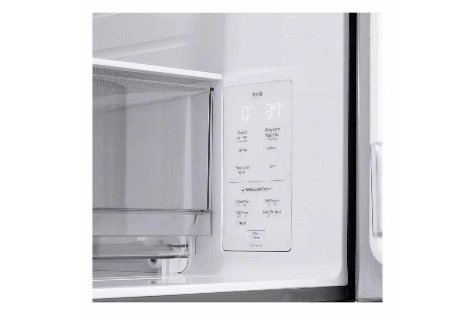 Lg 29 cu. ft. Smart InstaView® Standard-Depth MAX™ 4-Door French Door Refrigerator with Full-Convert Drawer™ - Image 9