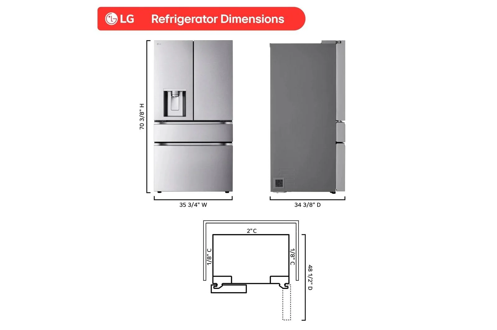Lg LF29S9730S 29 cu. ft. Standard-Depth MAX™ 4-Door French Door Refrigerator with Mini Craft Ice™ and Full-Convert Drawer™ - Image 3