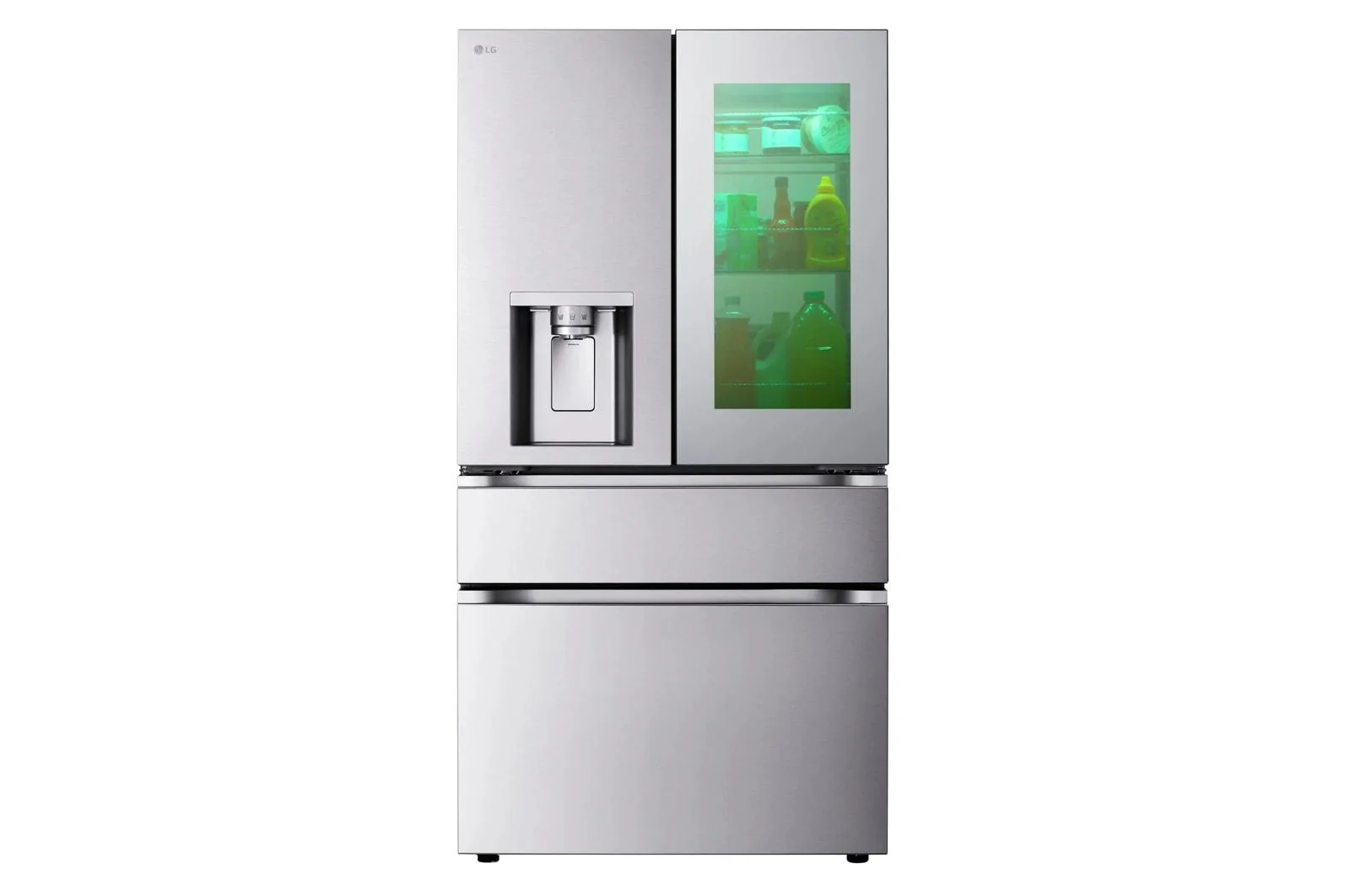 Lg LF29S9775S 29 cu. ft. Standard-Depth MAX™ 4-Door French Door Refrigerator with Mirror InstaView® MyColor™ and Mini Craft Ice™ - Image 3