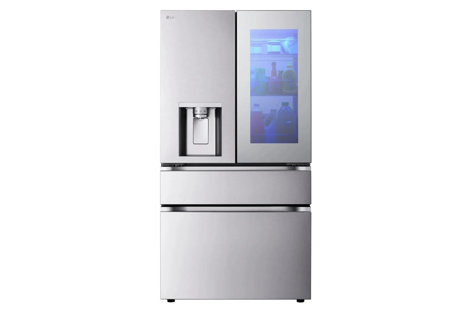 Lg LF29S9775S 29 cu. ft. Standard-Depth MAX™ 4-Door French Door Refrigerator with Mirror InstaView® MyColor™ and Mini Craft Ice™ - Image 4