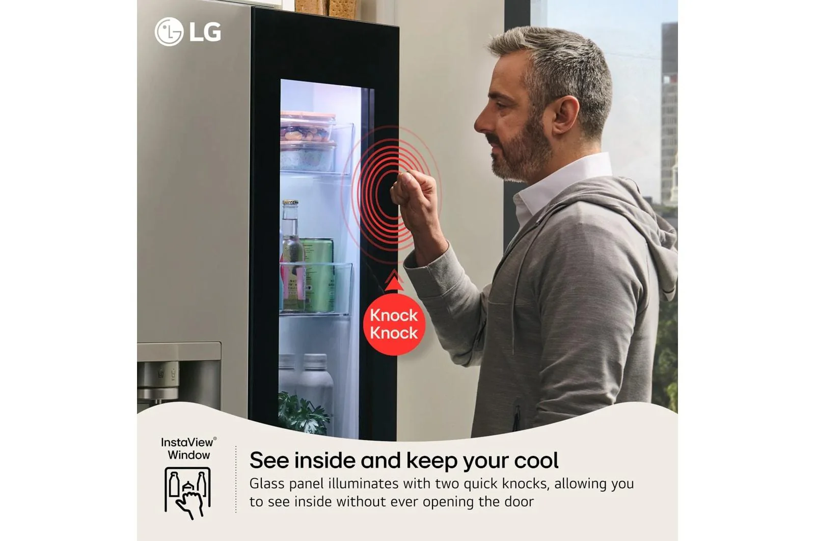 Lg LF29S9775S 29 cu. ft. Standard-Depth MAX™ 4-Door French Door Refrigerator with Mirror InstaView® MyColor™ and Mini Craft Ice™ - Image 9