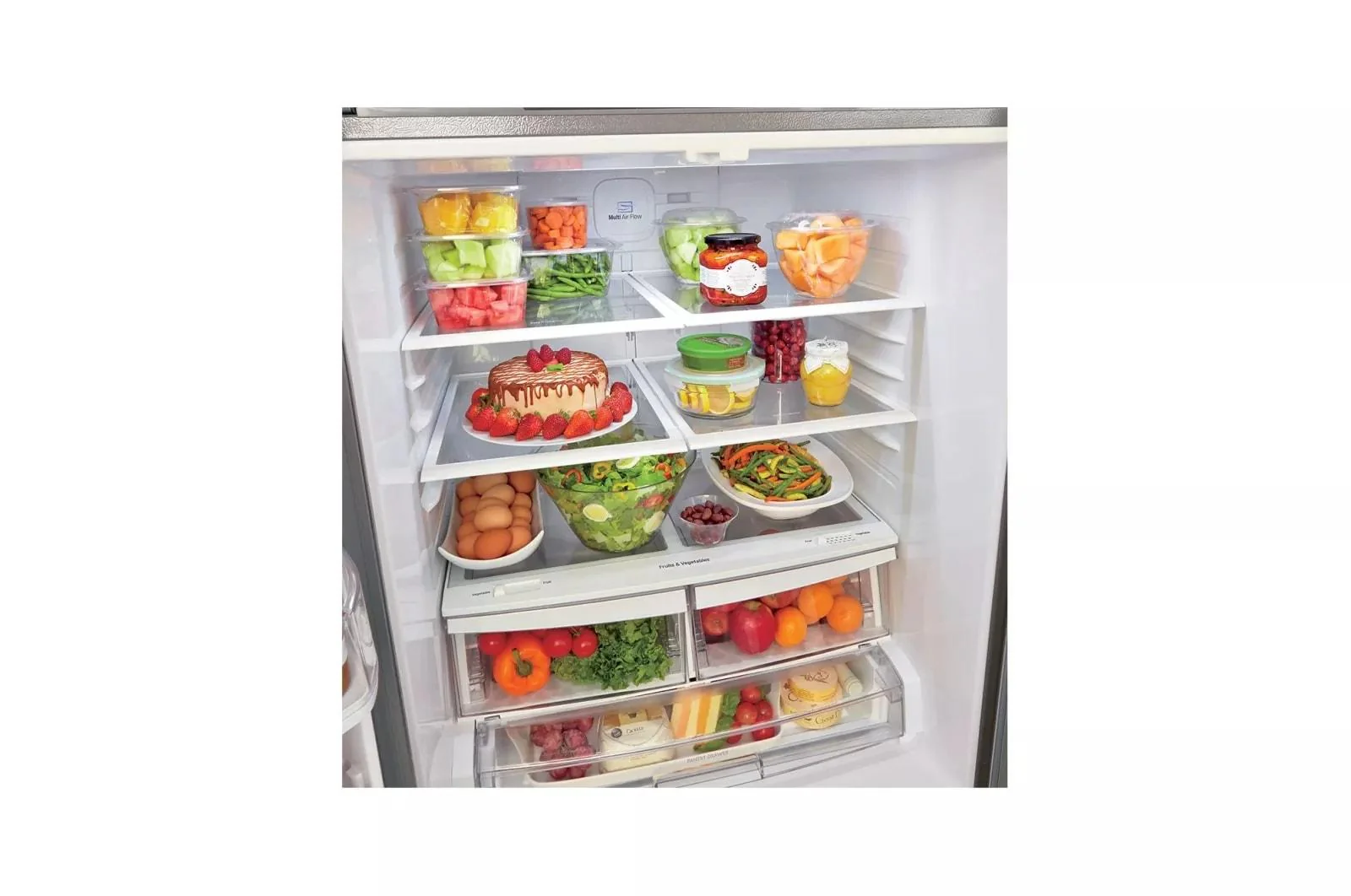 Lg LFCS22520S 22 cu. ft. 30 Inch Wide French Door Refrigerator - Stainless Steel - Image 6