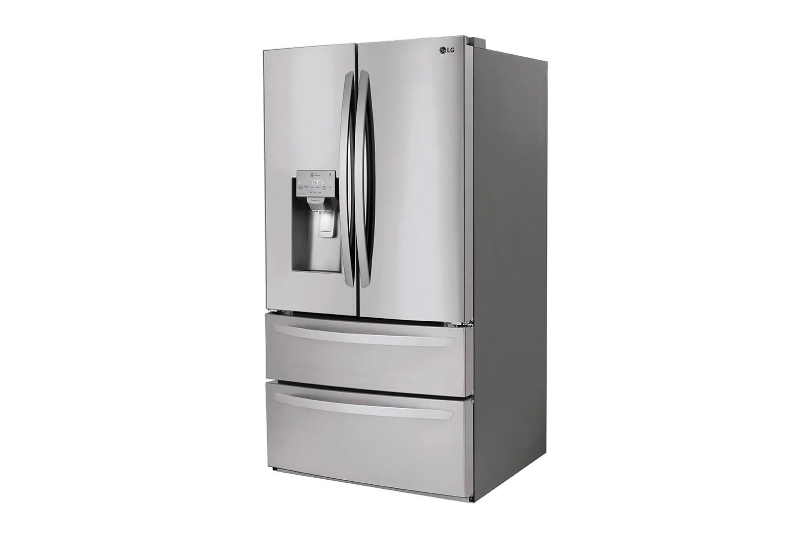 Lg LMXS28626S 28 cu. ft. 4-Door French Door, Standard Depth, Ice & Water, Double Freezer, Stainless Steel - Image 4