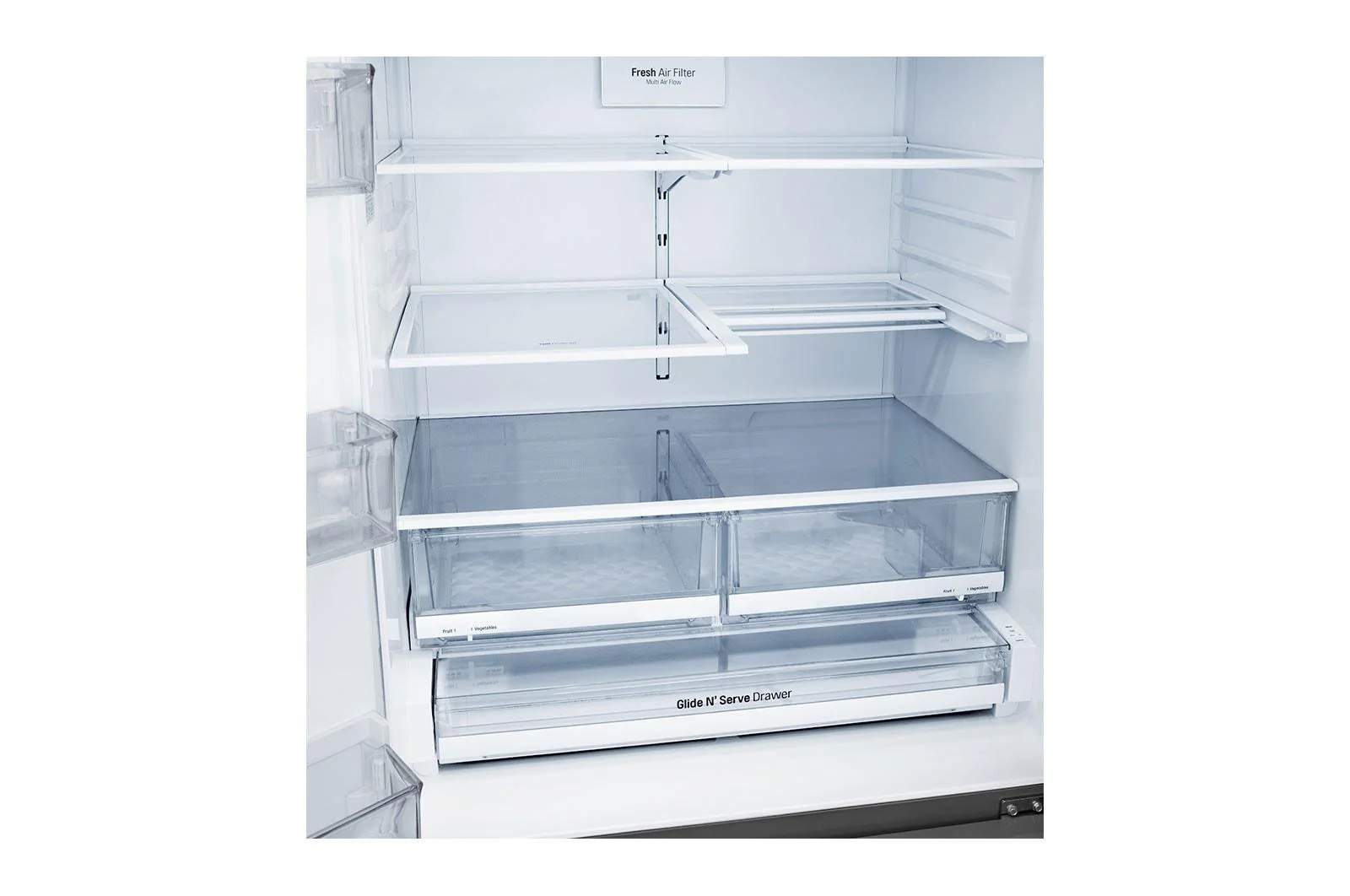 Lg LMXS28626S 28 cu. ft. 4-Door French Door, Standard Depth, Ice & Water, Double Freezer, Stainless Steel - Image 7
