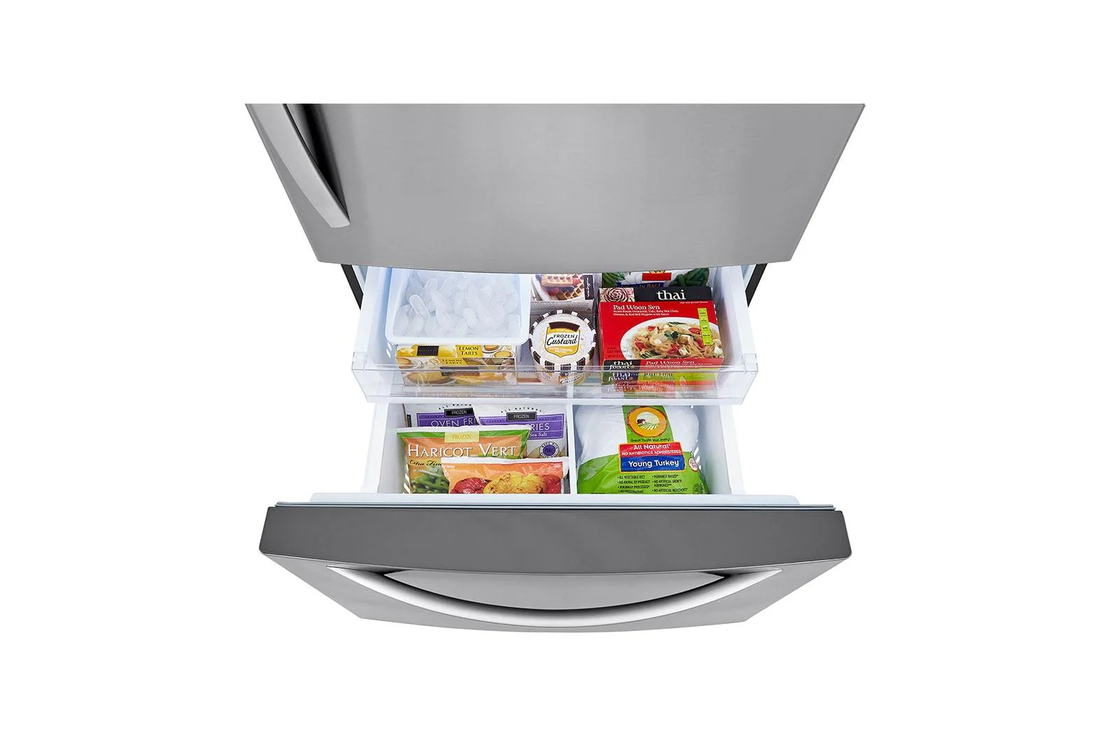 Lg LRDCS2603S 26 cu. ft. 33 Inch Wide Bottom Freezer Refrigerator - Stainless Steel - Image 12