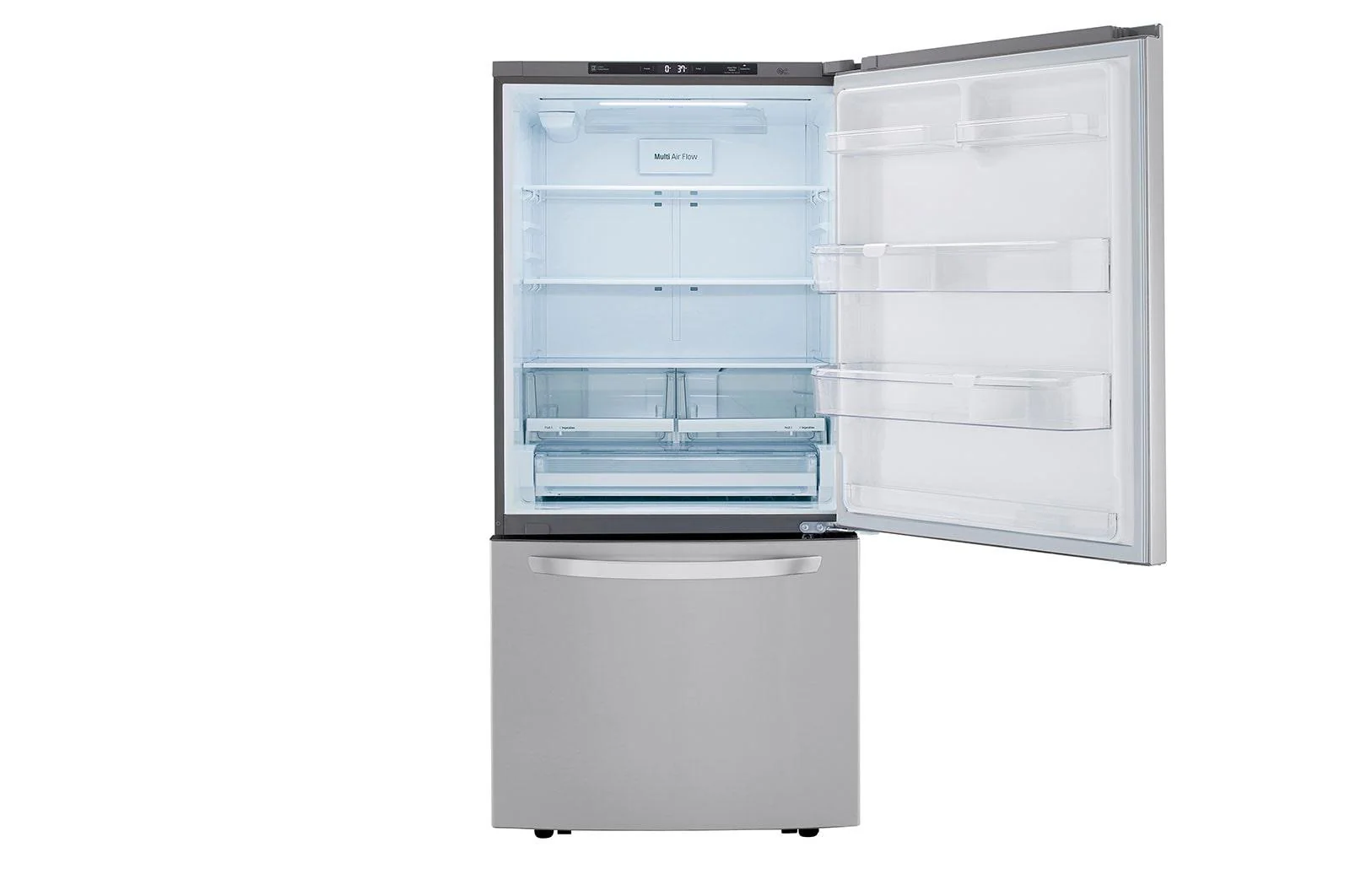 Lg LRDCS2603S 26 cu. ft. 33 Inch Wide Bottom Freezer Refrigerator - Stainless Steel - Image 4