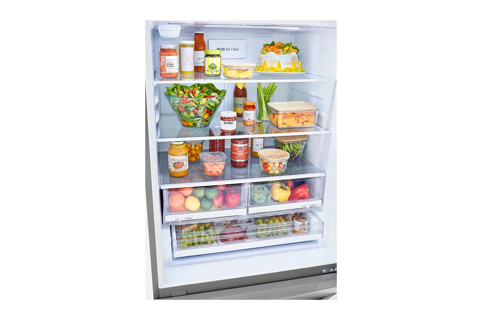 Lg LRDCS2603S 26 cu. ft. 33 Inch Wide Bottom Freezer Refrigerator - Stainless Steel - Image 7
