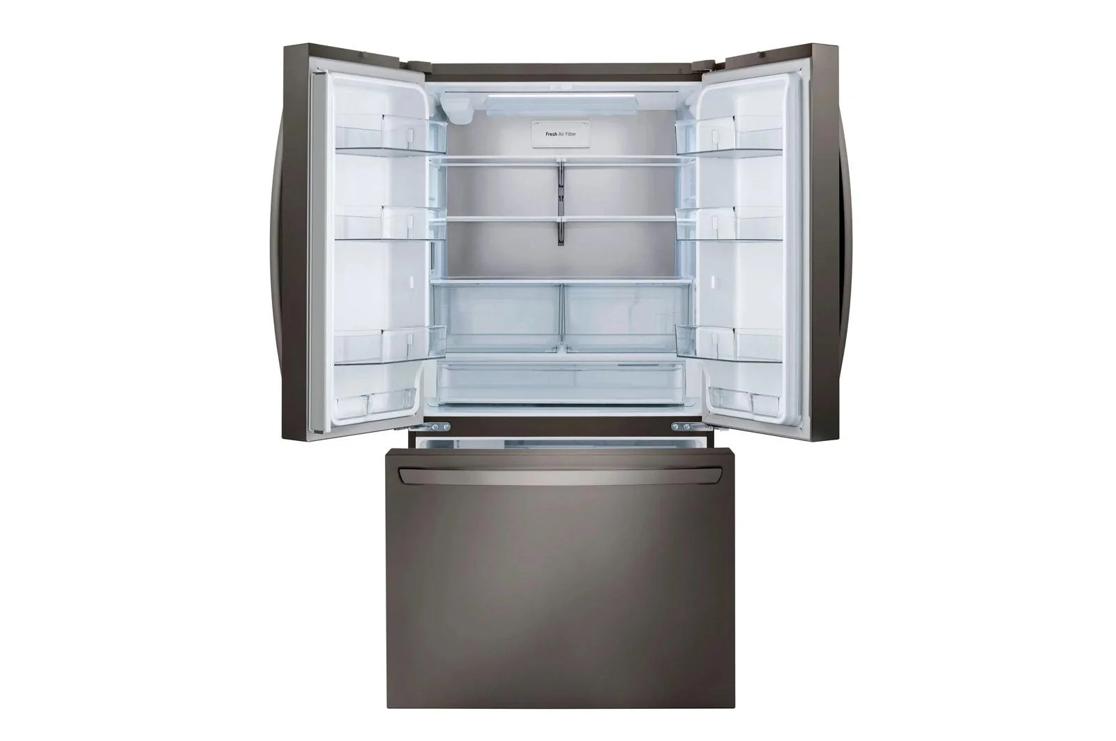 Lg LRFLC2706D 36" Wide, 27 cu ft. 3 Door French Door, C/Depth Refrigerator with Internal Water Dispenser, PrintProof Black Stainless Steel - Image 10