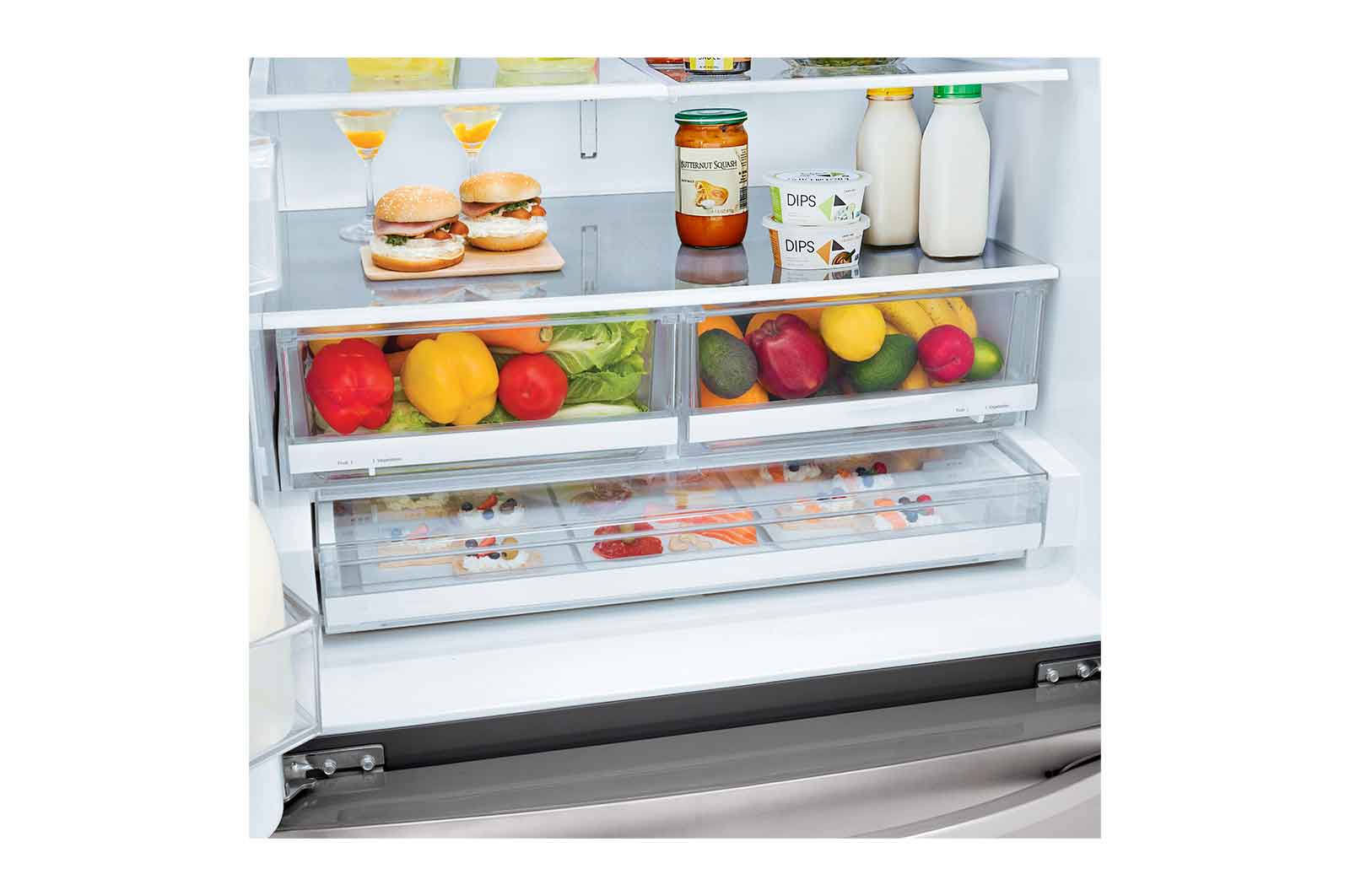 Lg LRFS28XBS 28 cu. ft. 3 Door French Door, Standard Depth, Ice and Water with Single Ice Maker - Image 8