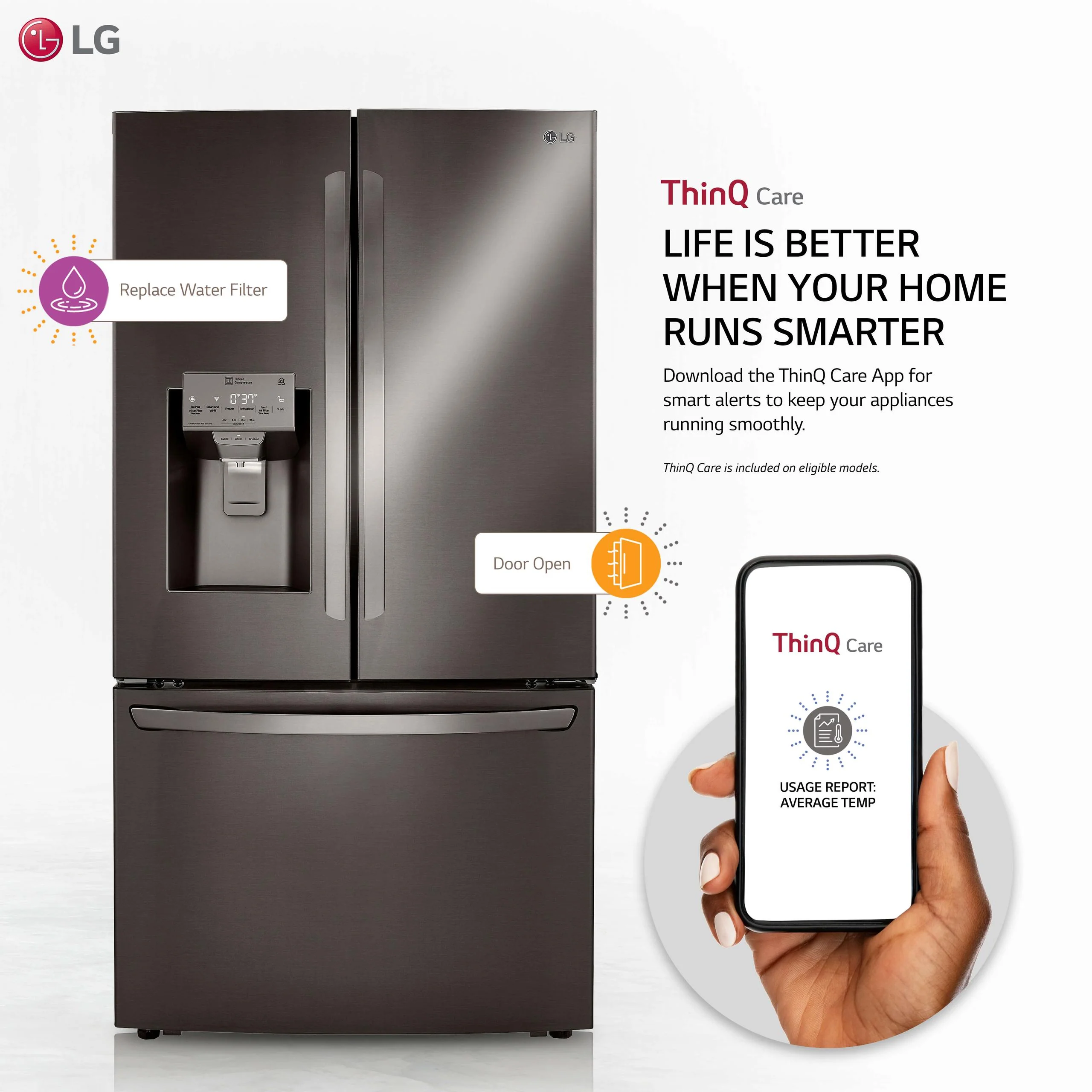 Lg LRFXC2416D 24 cu. ft. Smart Counter-Depth Refrigerator with Craft Ice™ - Image 2