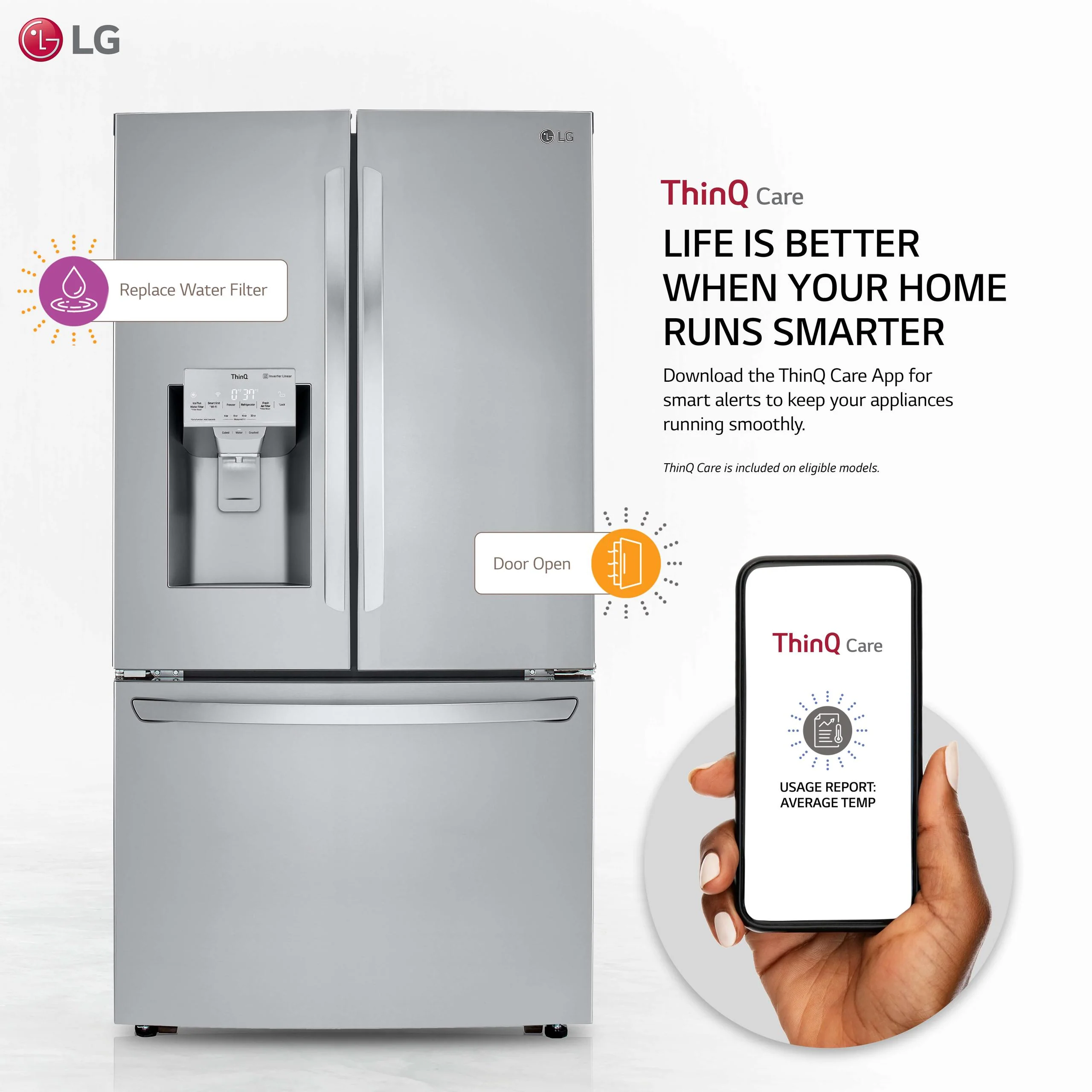 24 cu. ft. Smart wi-fi Enabled Counter-Depth Refrigerator with Craft Ice™ Maker - Image 2