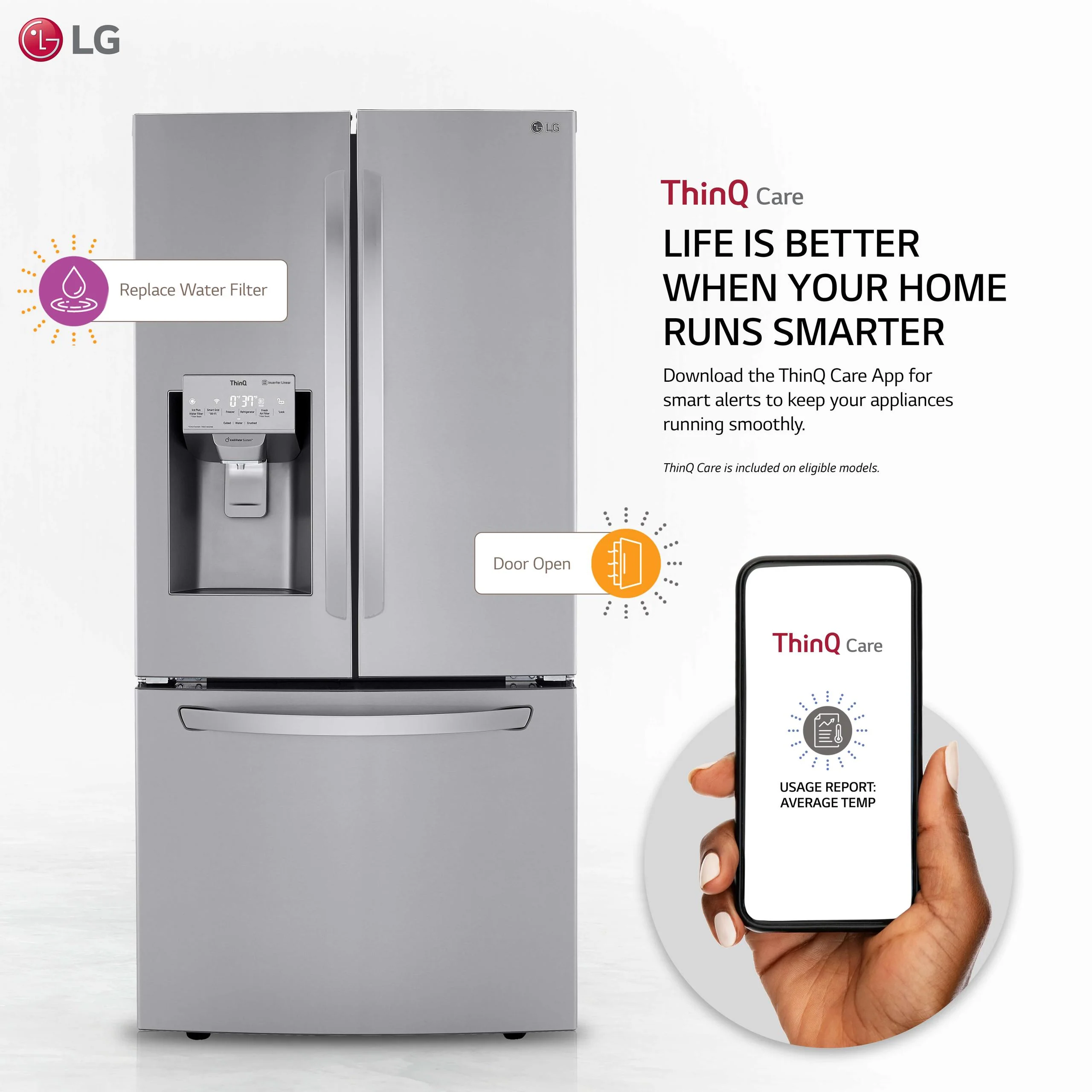 Lg 25 cu. ft. Smart wi-Fi Enabled French Door Refrigerator - Image 2