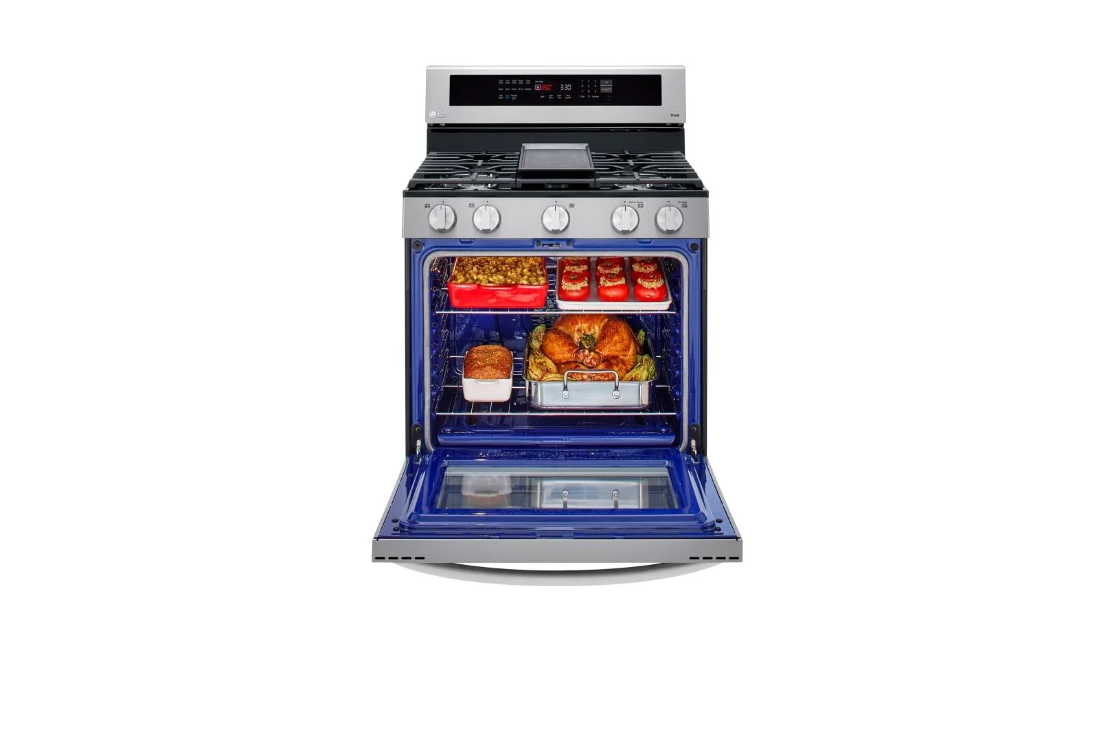 Lg LRGL5825F 5.8 cu ft. Smart Wi-Fi Enabled True Convection InstaView® Gas Range with Air Fry - Image 9