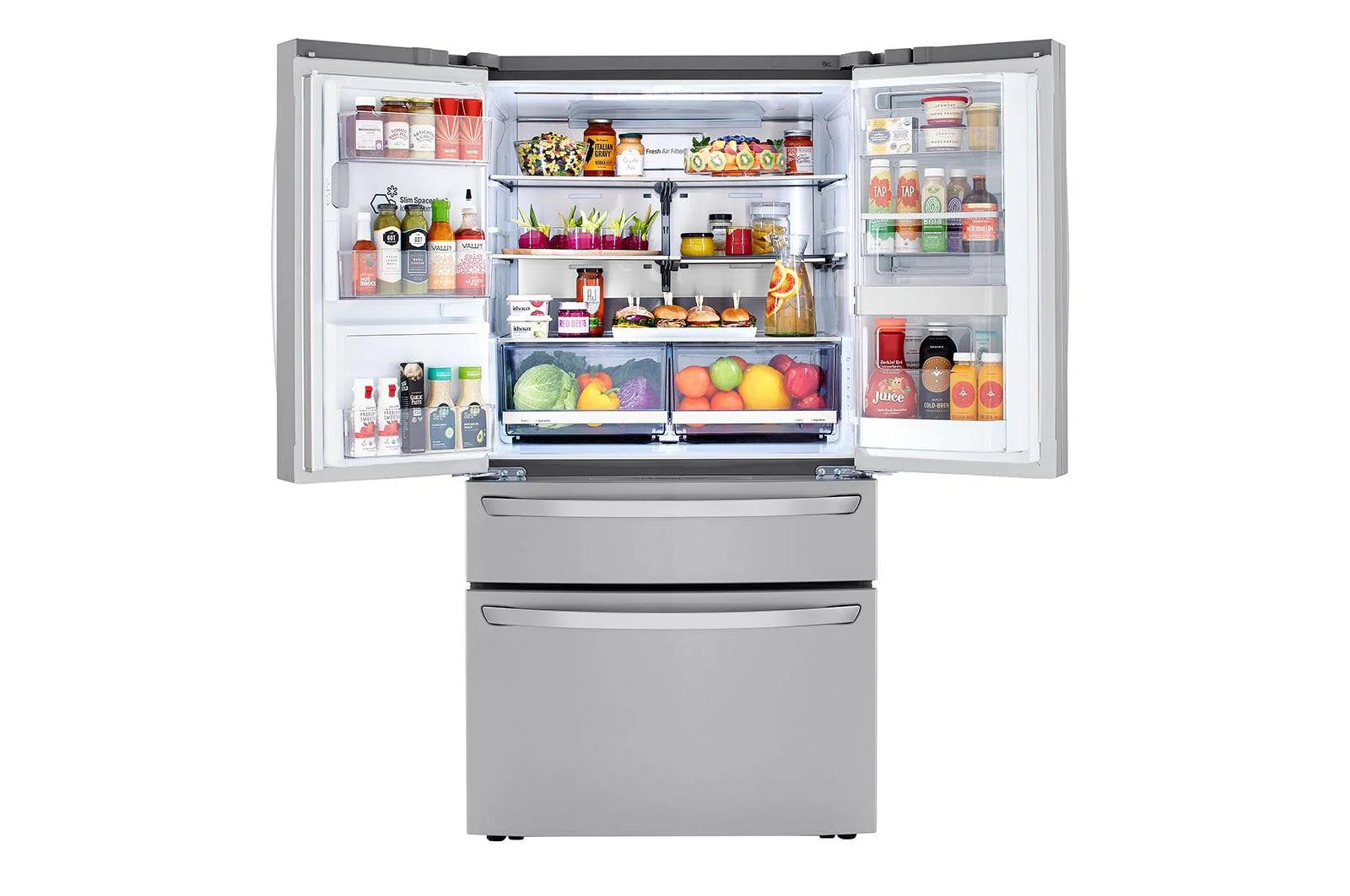 Lg LRMDS3006S 30 cu. ft. 36 Inch Wide French Door Refrigerator - Stainless Steel - Image 8
