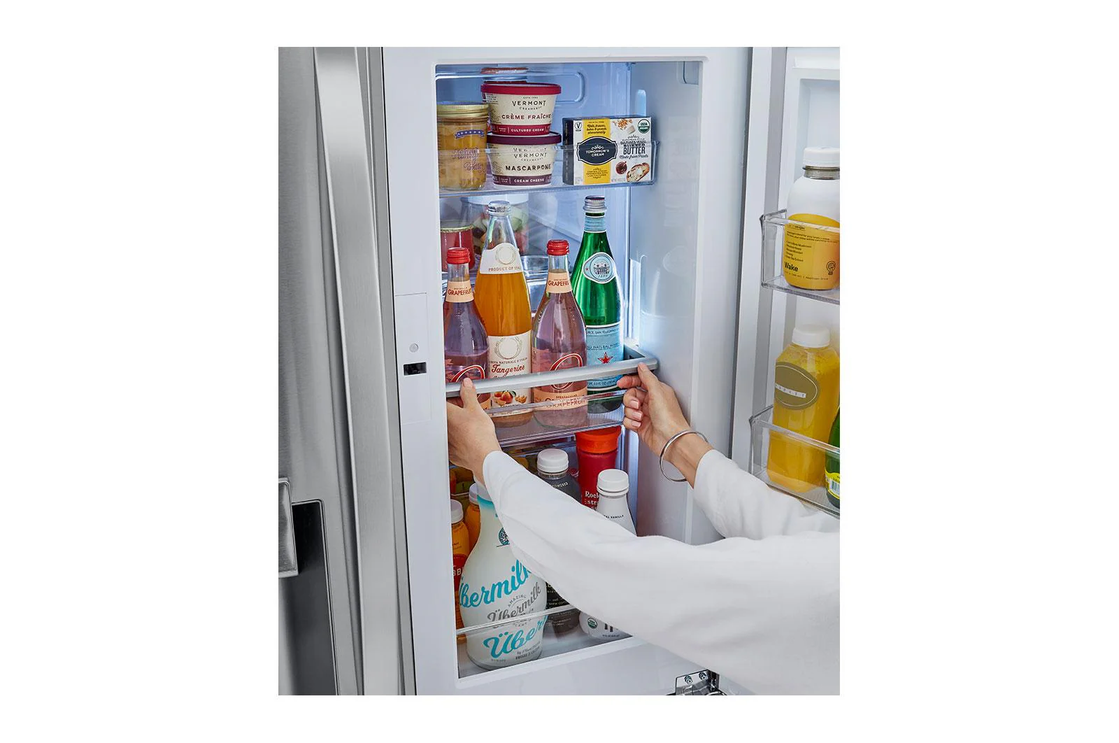 Lg LRMDS3006S 30 cu. ft. 36 Inch Wide French Door Refrigerator - Stainless Steel - Image 9