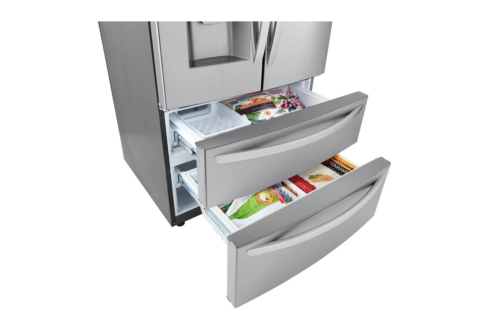 Lg LRMXC2206S 22 cu ft. Smart Counter Depth Double Freezer Refrigerator with Craft Ice™ - Image 12