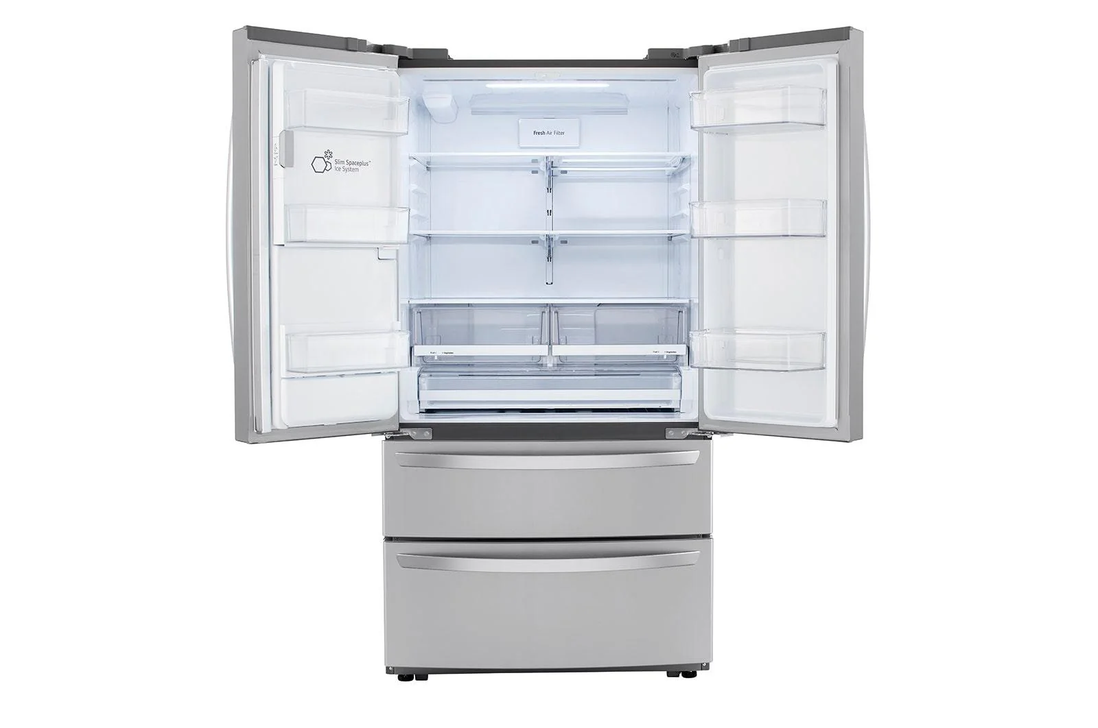 Lg LRMXC2206S 22 cu ft. Smart Counter Depth Double Freezer Refrigerator with Craft Ice™ - Image 5
