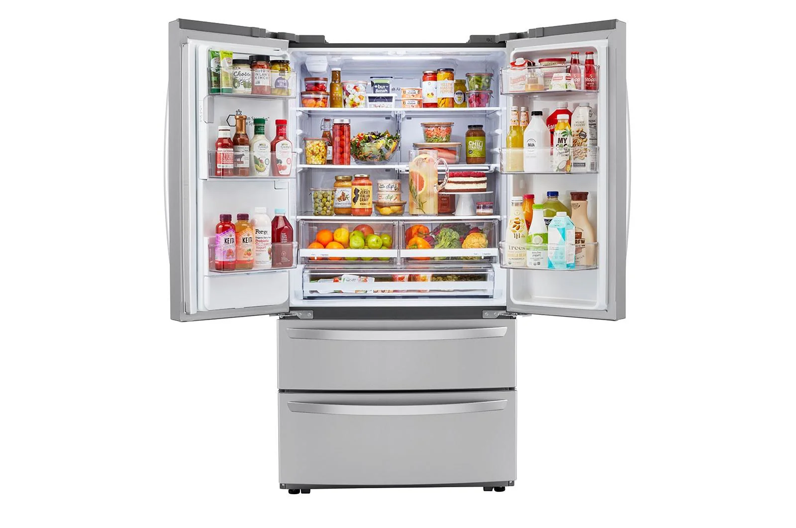 Lg LRMXC2206S 22 cu ft. Smart Counter Depth Double Freezer Refrigerator with Craft Ice™ - Image 6