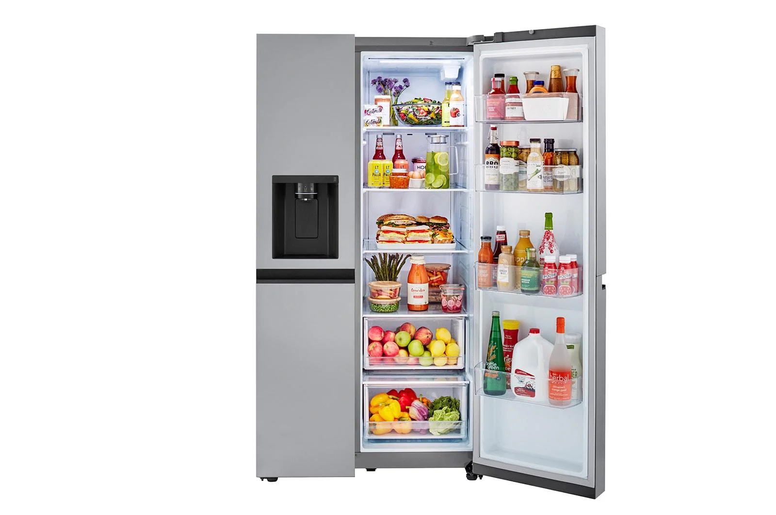Lg LRSXC2306S 23 cu. ft. Side-by-Side Counter-Depth Refrigerator with Smooth Touch Dispenser - Image 10