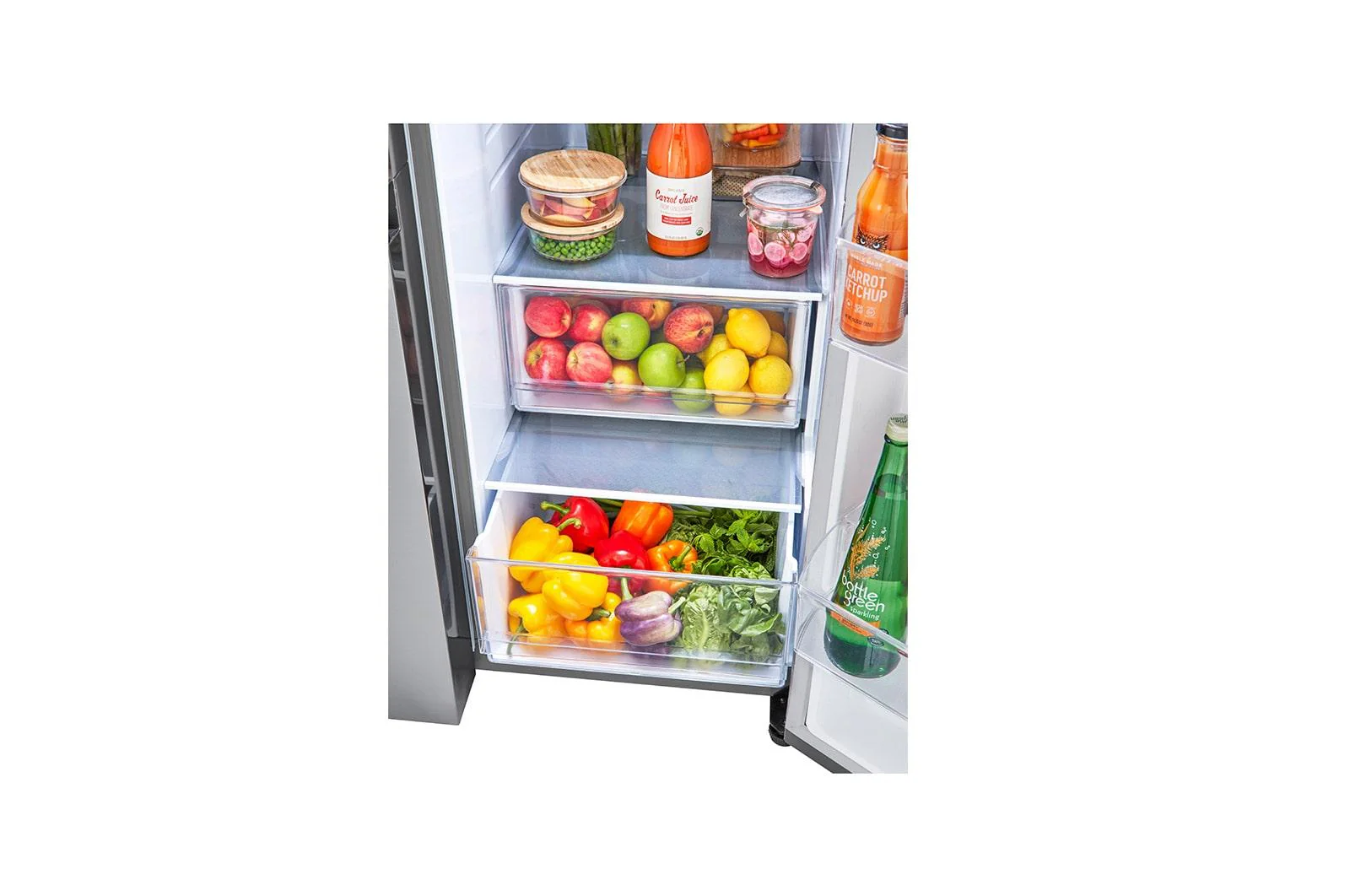 Lg LRSXC2306S 23 cu. ft. Side-by-Side Counter-Depth Refrigerator with Smooth Touch Dispenser - Image 12