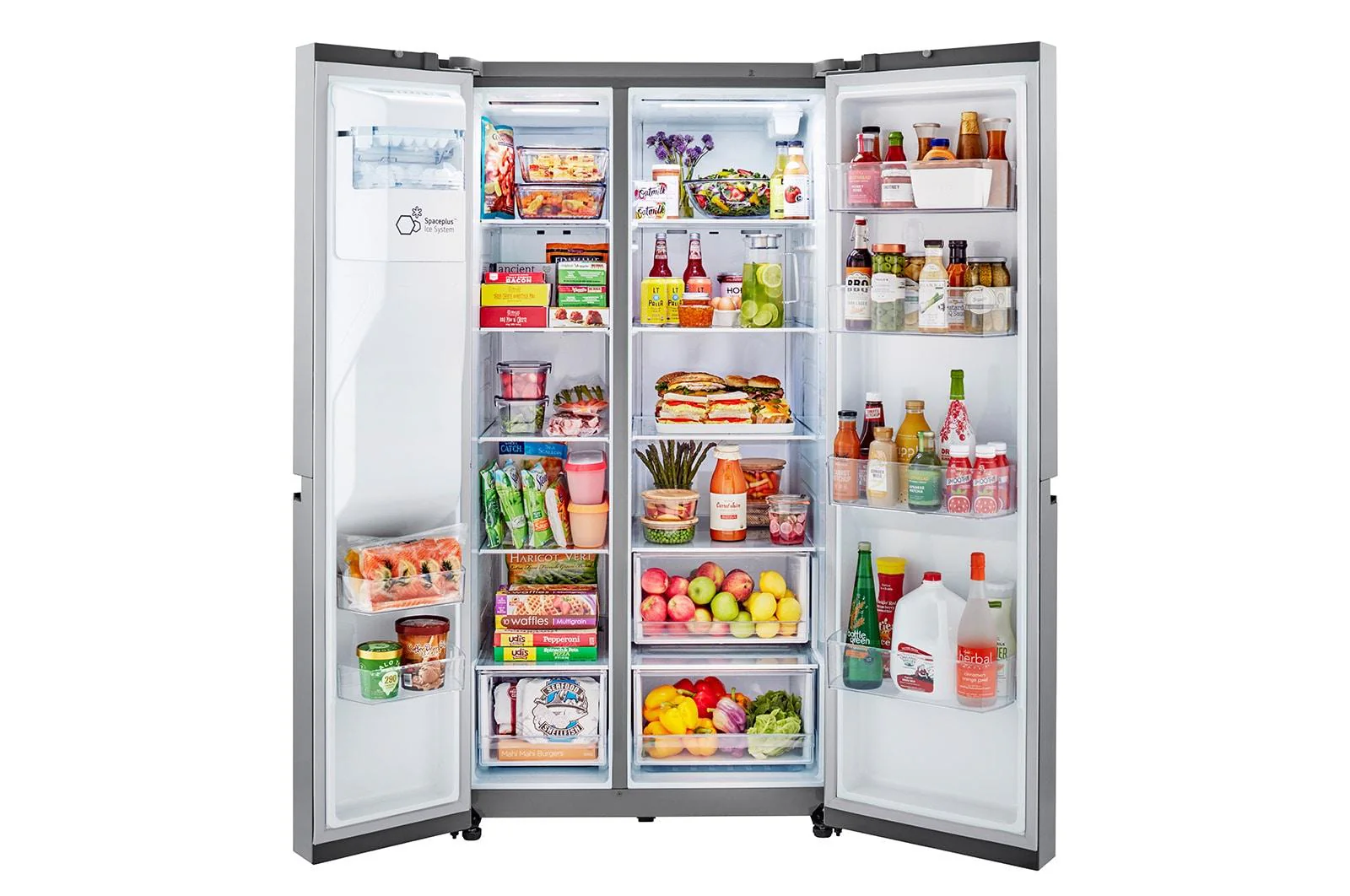Lg LRSXC2306S 23 cu. ft. Side-by-Side Counter-Depth Refrigerator with Smooth Touch Dispenser - Image 9