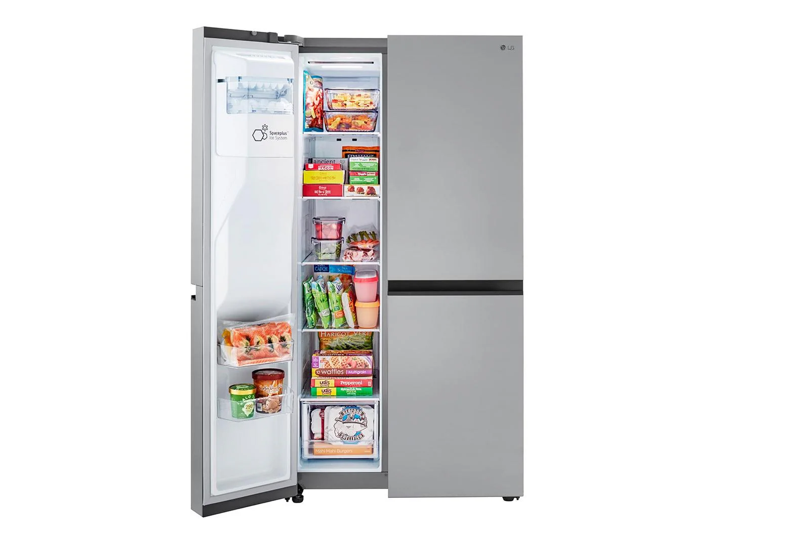 Lg LRSXC2306V 23 cu. ft. Side-by-Side Counter-Depth Refrigerator with Smooth Touch Dispenser - Image 5