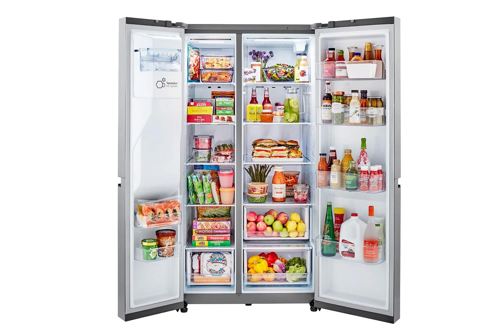 Lg LRSXC2306V 23 cu. ft. Side-by-Side Counter-Depth Refrigerator with Smooth Touch Dispenser - Image 7