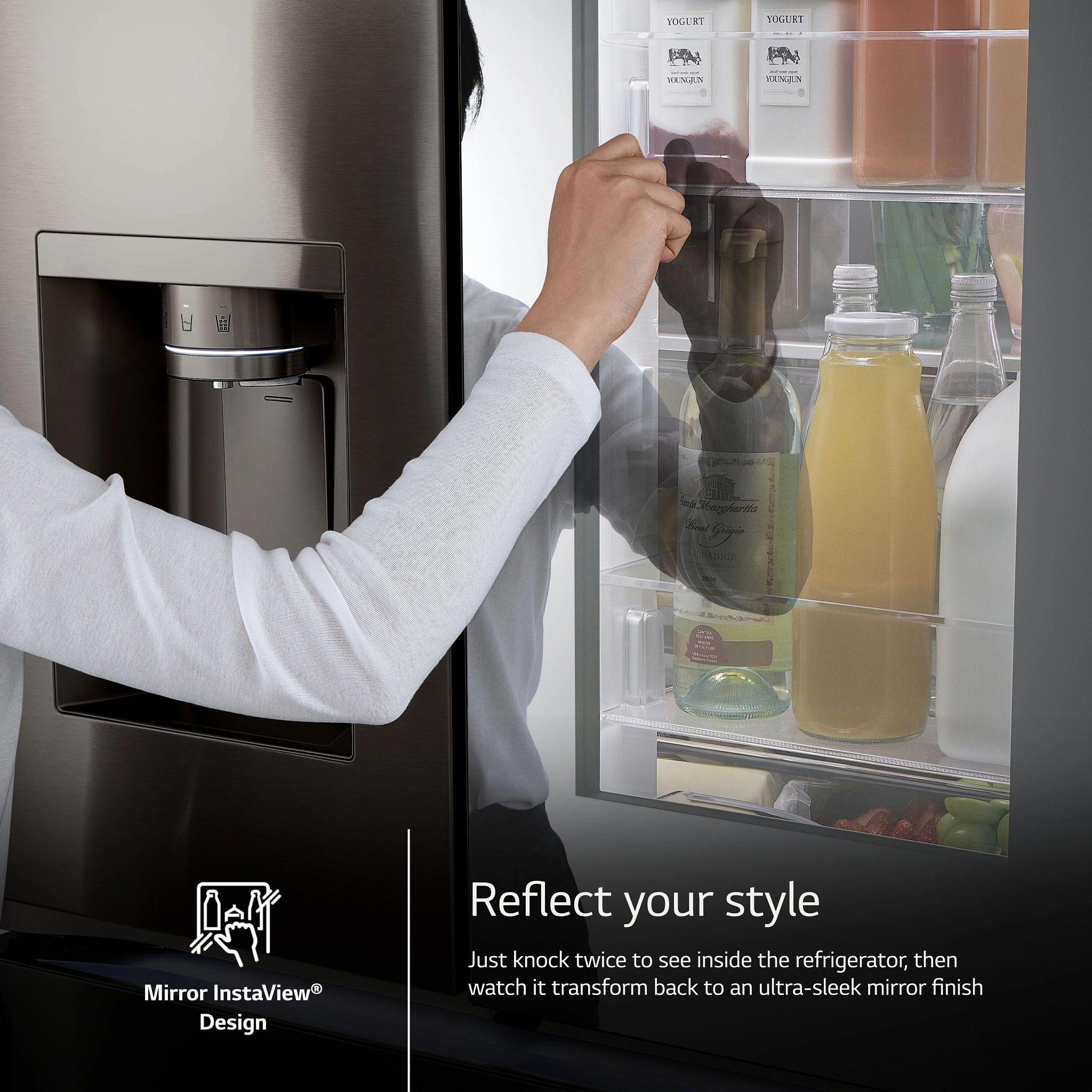 Lg 31 cu. ft. Smart Standard-Depth MAX™ French Door Refrigerator with Four Types of Ice and Mirror InstaView® - Image 12