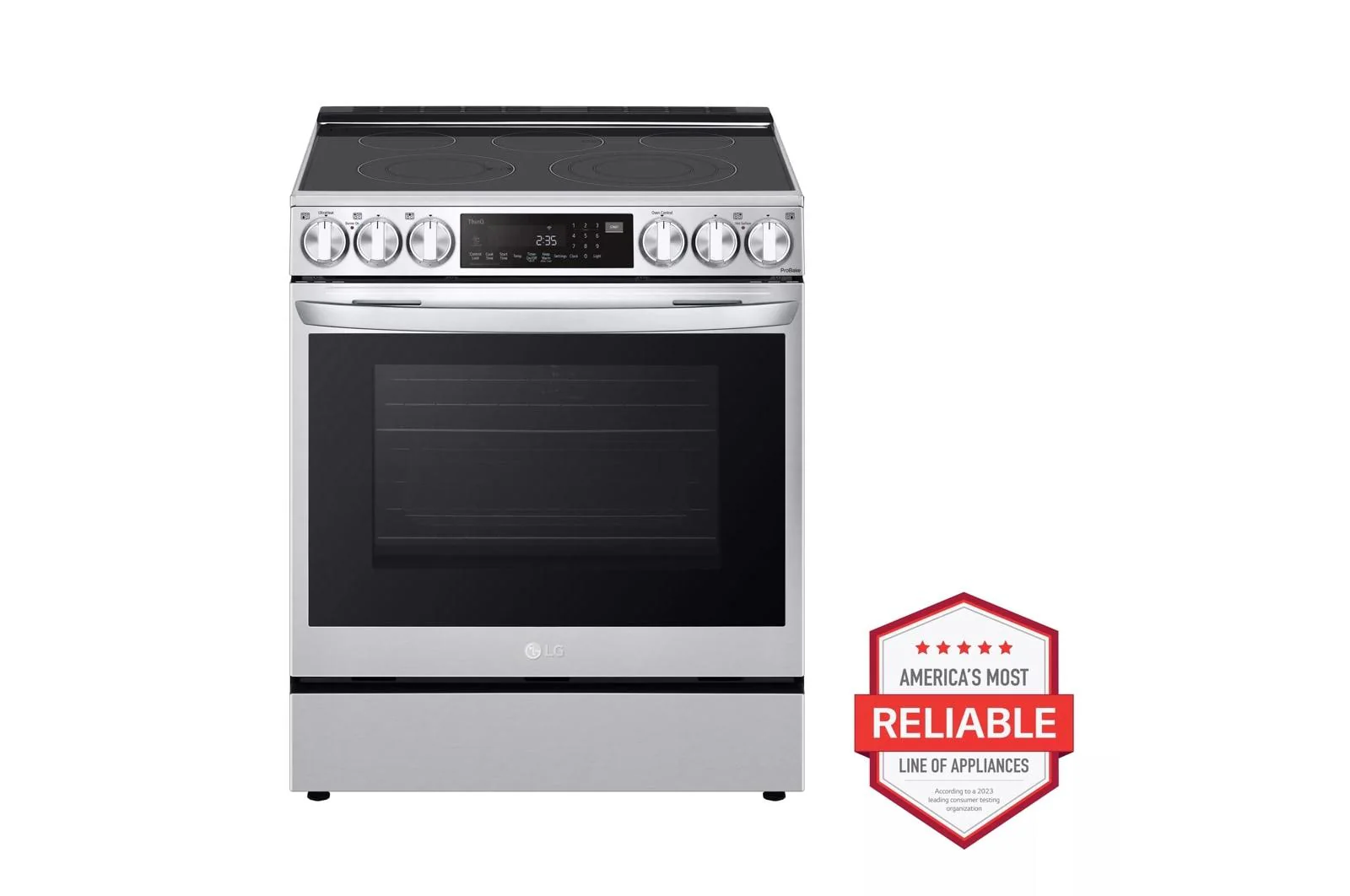 Lg LSEL6335FE 6.3 cu. ft. Smart Wi-Fi Enabled ProBake Convection® InstaView® Electric Slide-In Range with Air Fry - Image 2