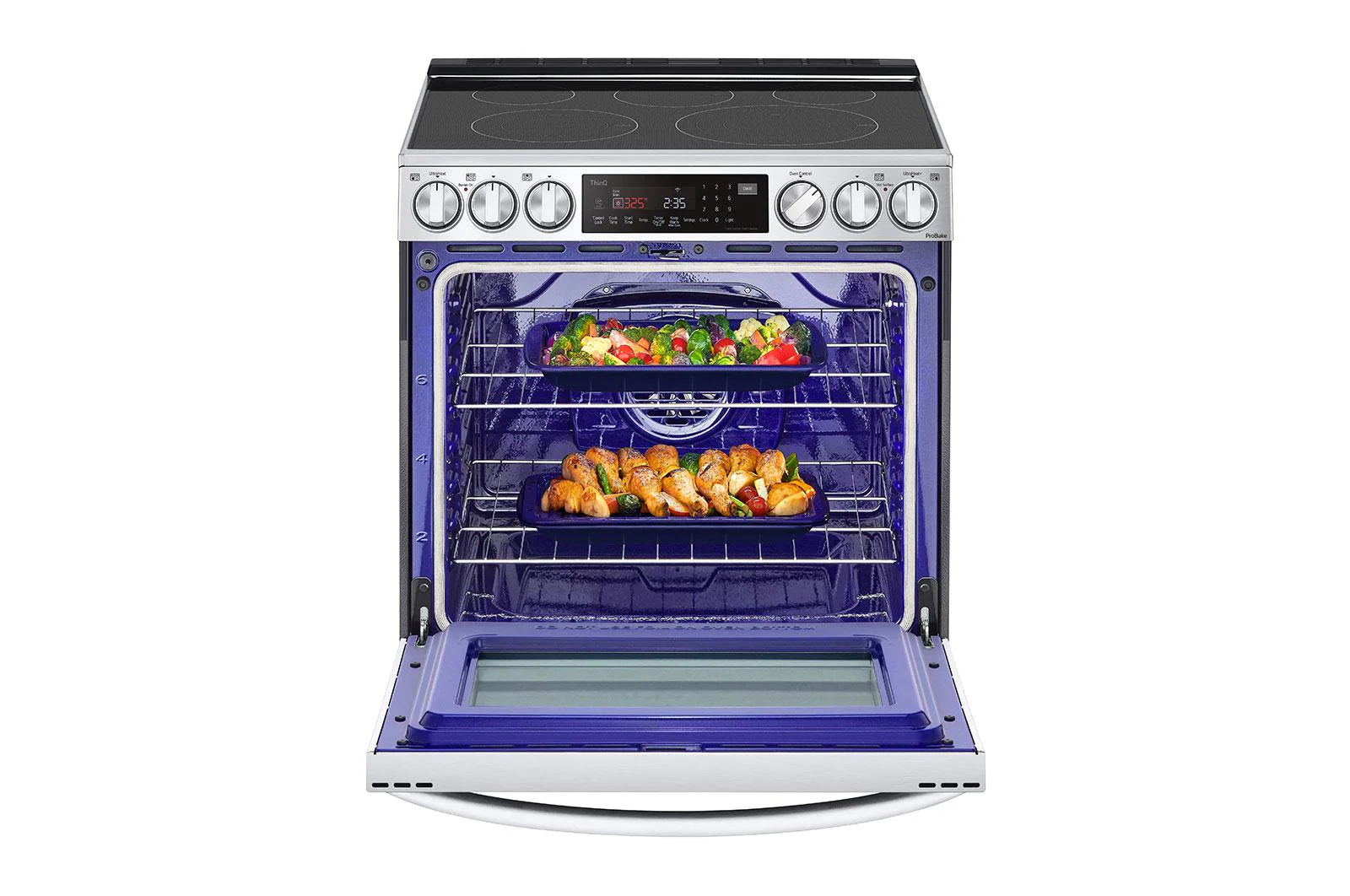 Lg LSEL6337F 6.3 cu. ft. Smart Wi-Fi Enabled ProBake Convection® InstaView™ Electric Slide-in Range with Air Fry - Image 7