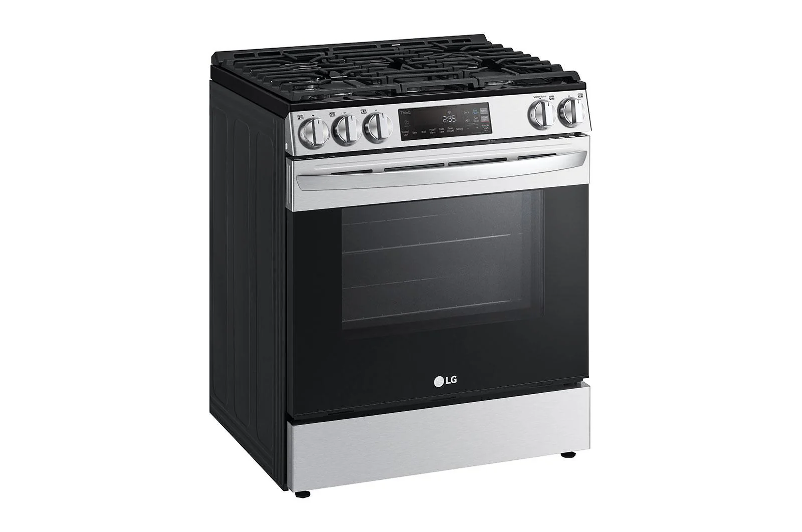 Lg LSGL5831F 5.8 cu. ft. Gas Single OvenSlide-in Range, EasyClean® plus Self Clean, ThinQ™, Printproof™ StainlessSteel - Image 4