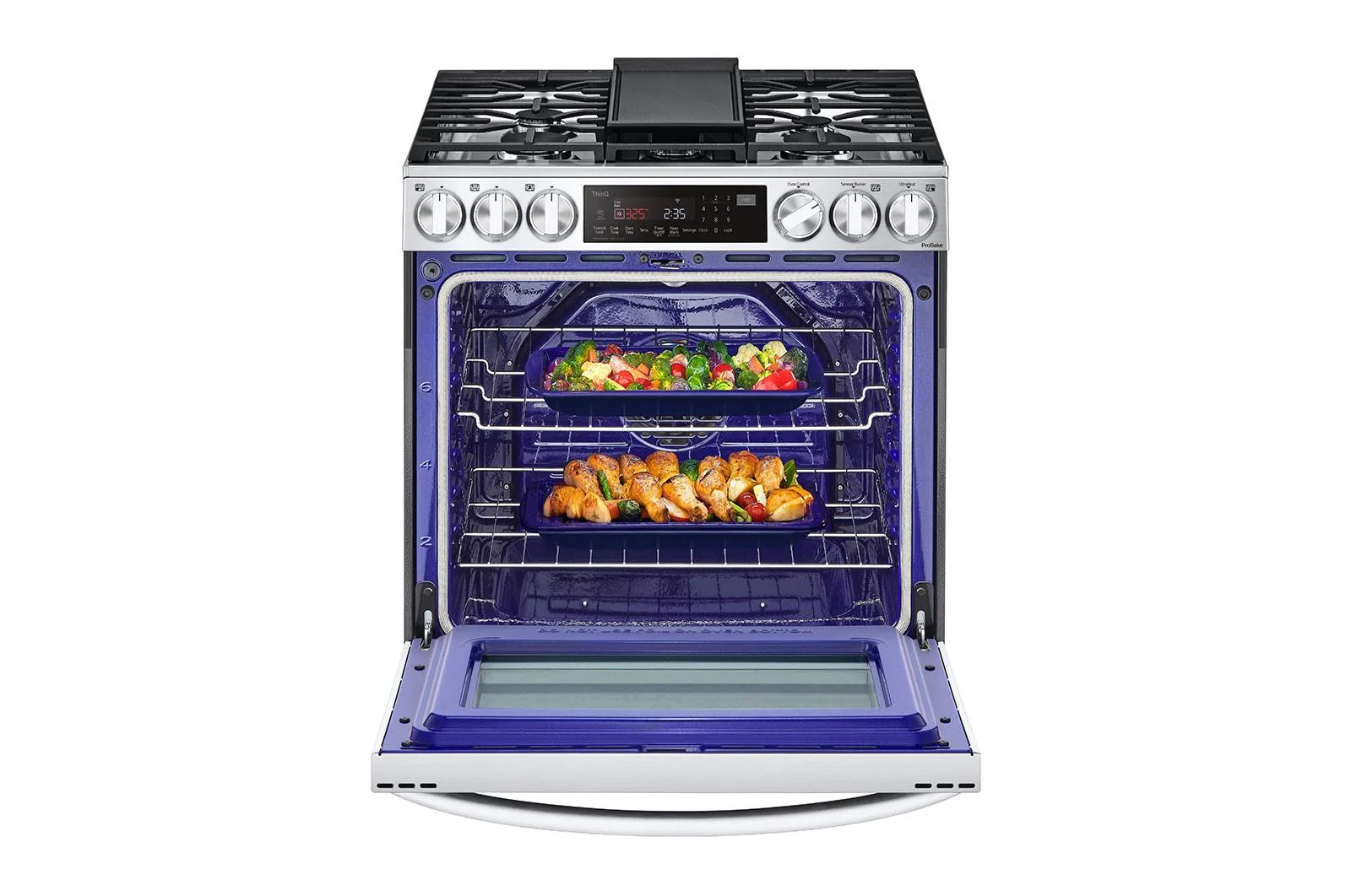Lg LSGL6335F 6.3 cu. ft. Smart Wi-Fi Enabled ProBake Convection® InstaView® Gas Slide-In Range with Air Fry - Image 7