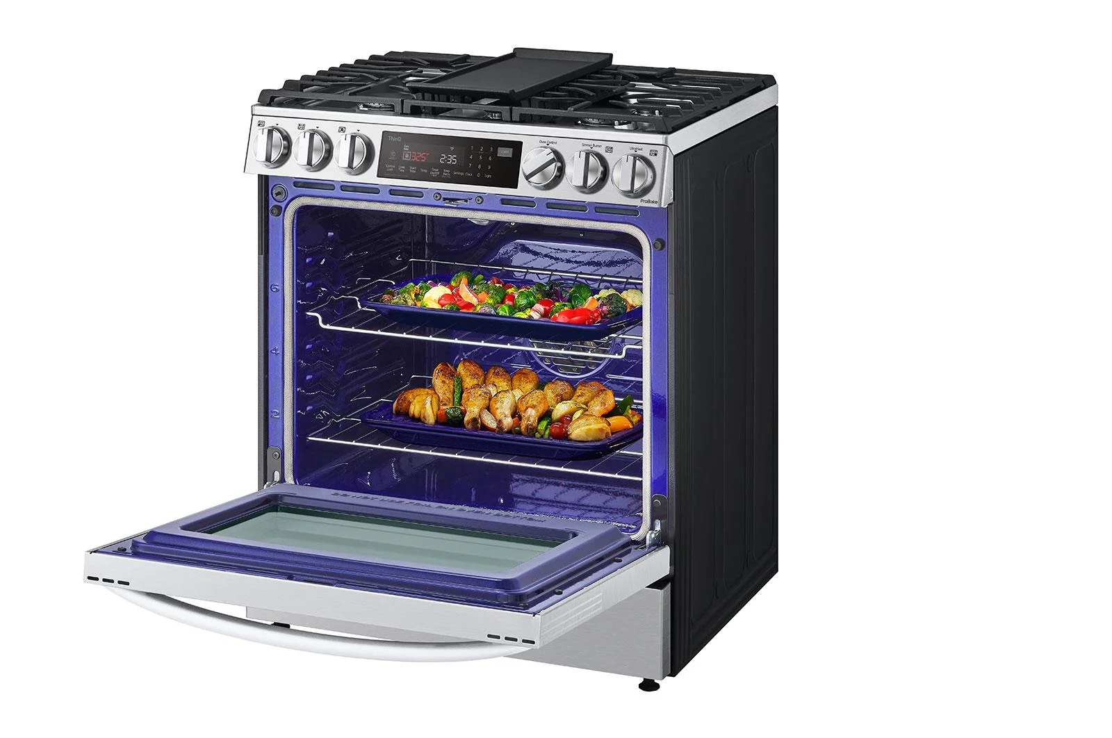 Lg LSGL6335F 6.3 cu. ft. Smart Wi-Fi Enabled ProBake Convection® InstaView® Gas Slide-In Range with Air Fry - Image 9