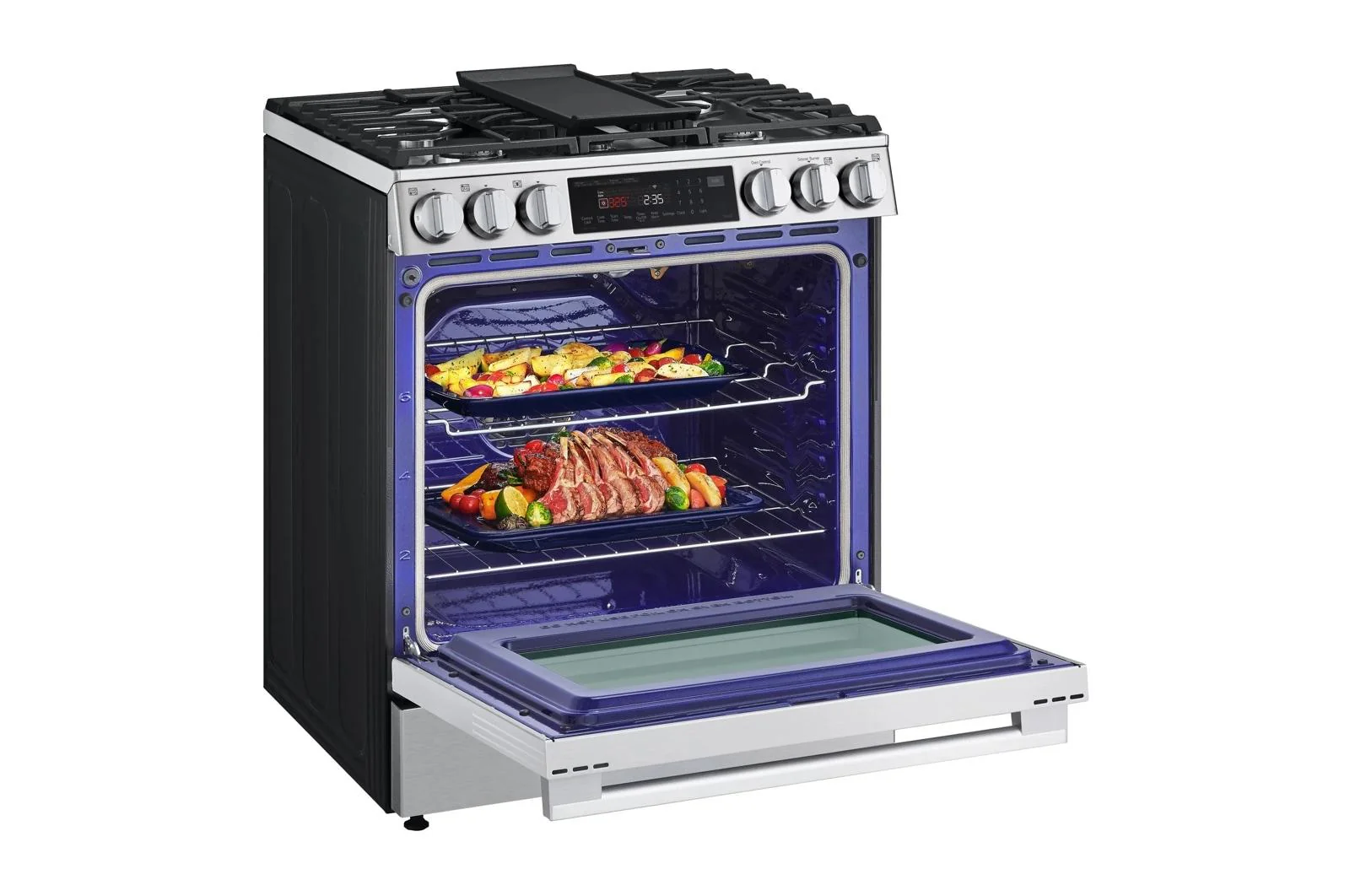 Lg LSGL6335X 6.3 cu ft. Smart Gas Slide-In Range ProBake Convection® InstaView®, and Air Fry - Image 7