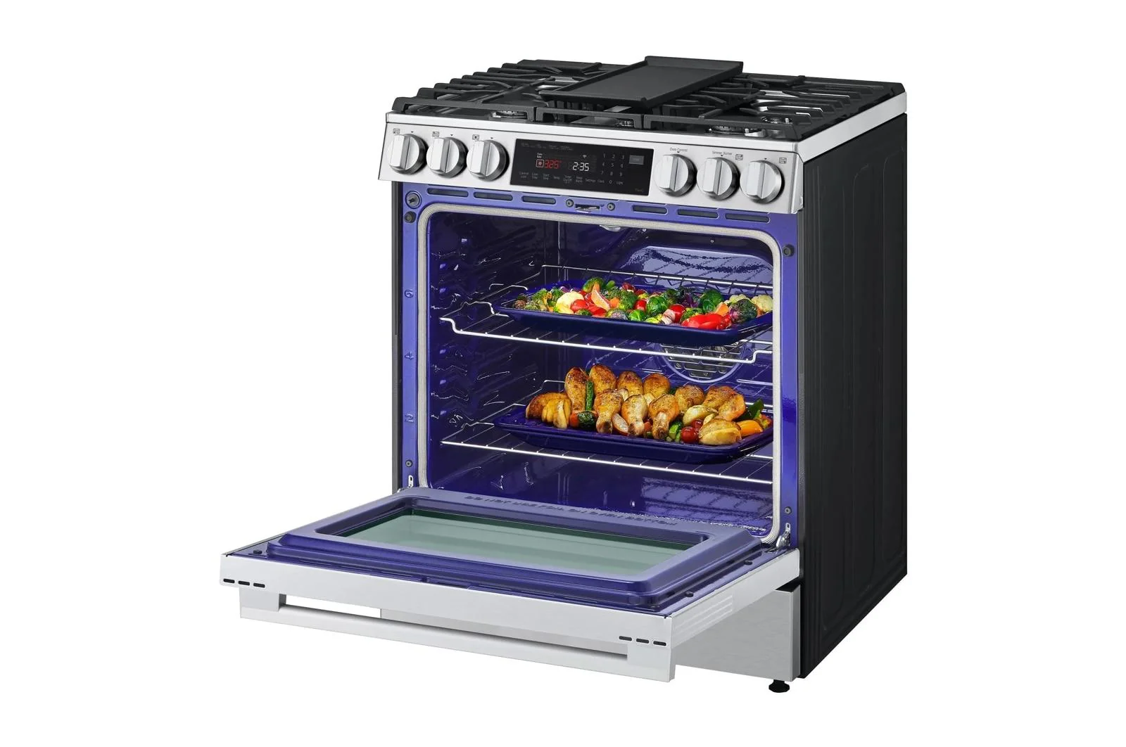 Lg LSGL6335X 6.3 cu ft. Smart Gas Slide-In Range ProBake Convection® InstaView®, and Air Fry - Image 8