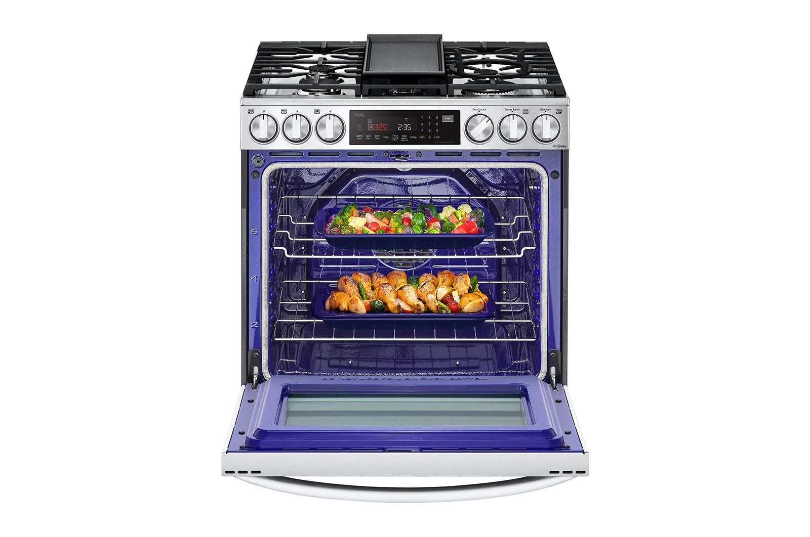 Lg LSGL6337F 6.3 cu. ft. Smart Gas Slide-in Range with InstaView® ProBake Convection®, Air Fry, and Air Sous Vide - Image 7