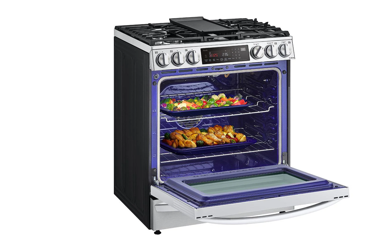 Lg LSGL6337F 6.3 cu. ft. Smart Gas Slide-in Range with InstaView® ProBake Convection®, Air Fry, and Air Sous Vide - Image 8