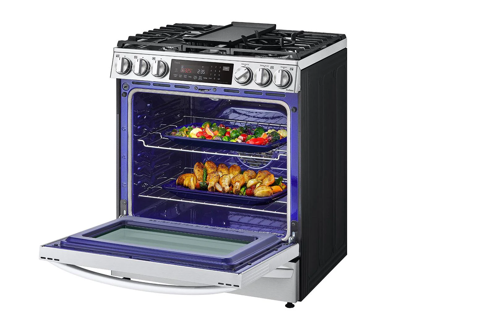 Lg LSGL6337F 6.3 cu. ft. Smart Gas Slide-in Range with InstaView® ProBake Convection®, Air Fry, and Air Sous Vide - Image 9