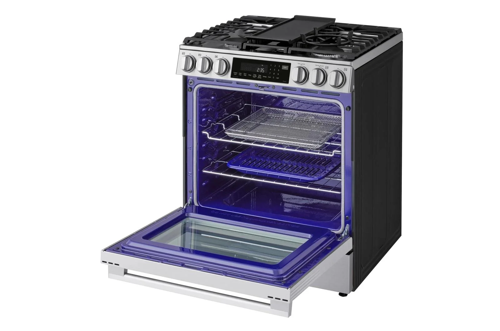 Lg LSGL6337X 6.3 cu ft. Smart Gas Slide-In Range with InstaView®, ProBake Convection®, and Air Fry - Image 16
