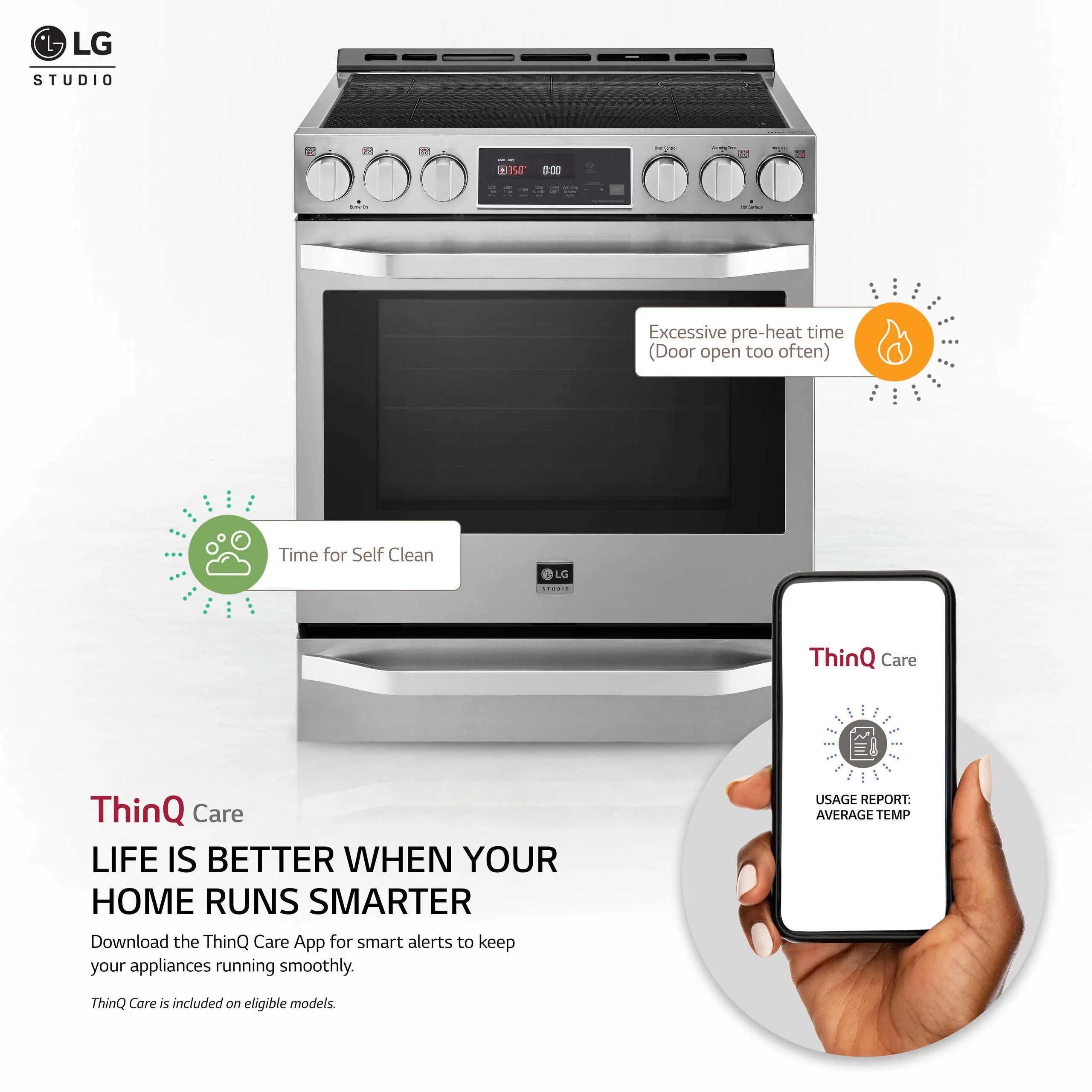 LG STUDIO 6.3 cu. ft. Induction Slide-in Range with ProBake Convection® and EasyClean® - Image 2