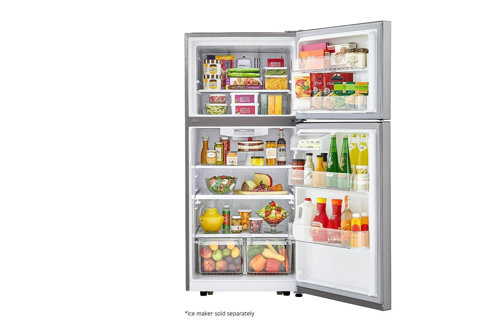 Lg LTCS20020S 20 cu. ft. 30 Inch Wide Top Freezer Refrigerator - Stainless Steel - Image 9