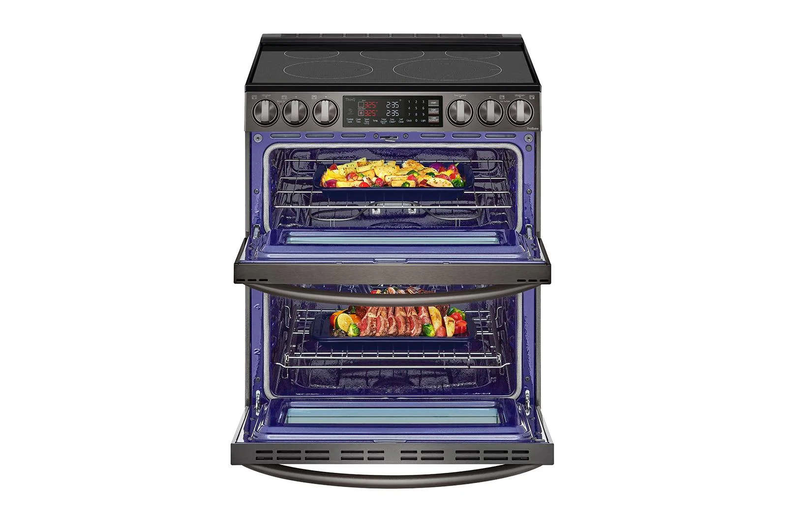 Lg LTEL7337D 7.3 cu. ft. Smart Electric Double Oven Slide-in Range with InstaView®, ProBake® Convection, Air Fry, and Air Sous Vide - Image 5